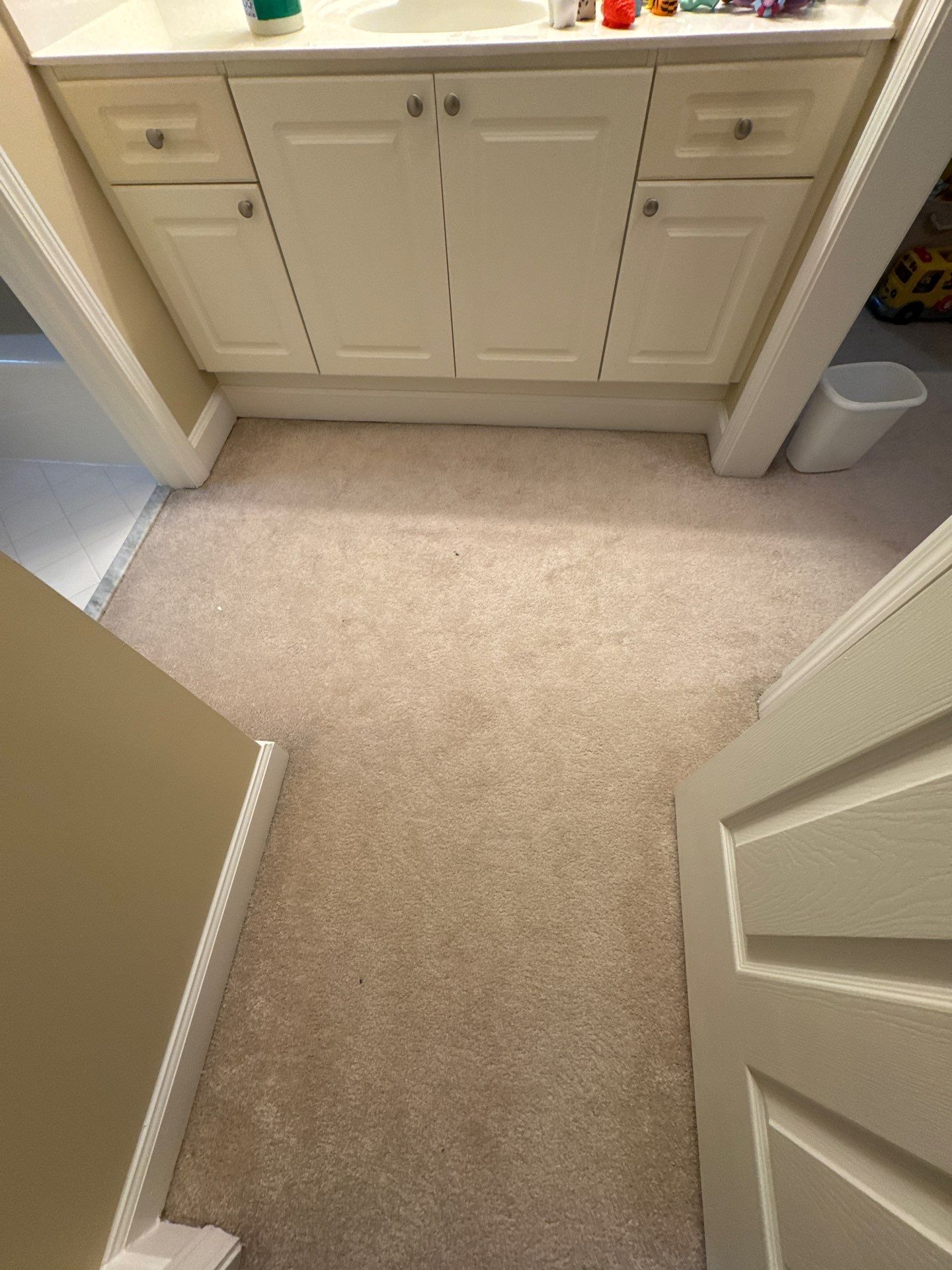 Marietta Bathroom and Laundry Room Floor and Vanity Remodel by Swift Home Renovations