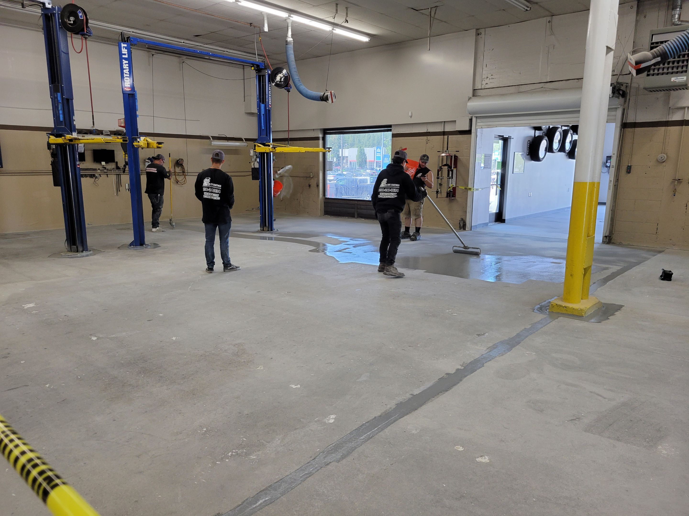 Commercial Floor Transformation using Penntek Shop Floor System by Croc Coatings, LLC