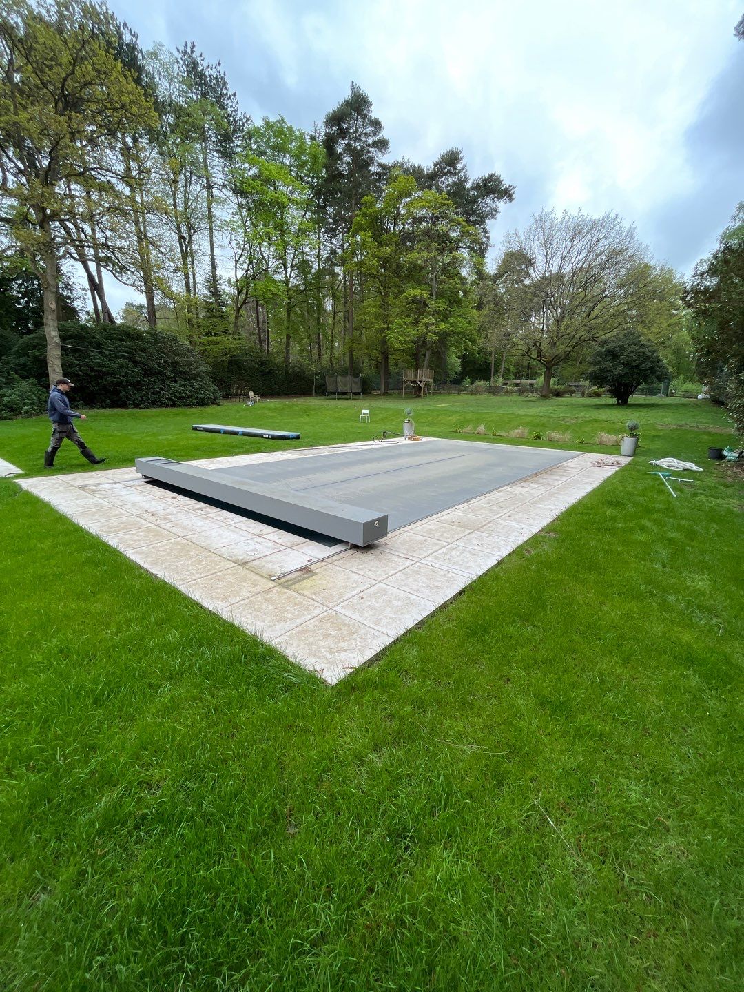 Porcelain Patio Clean using Honda 15lpm Low Pressure Washing Machine by Ges Exterior Cleaning ltd