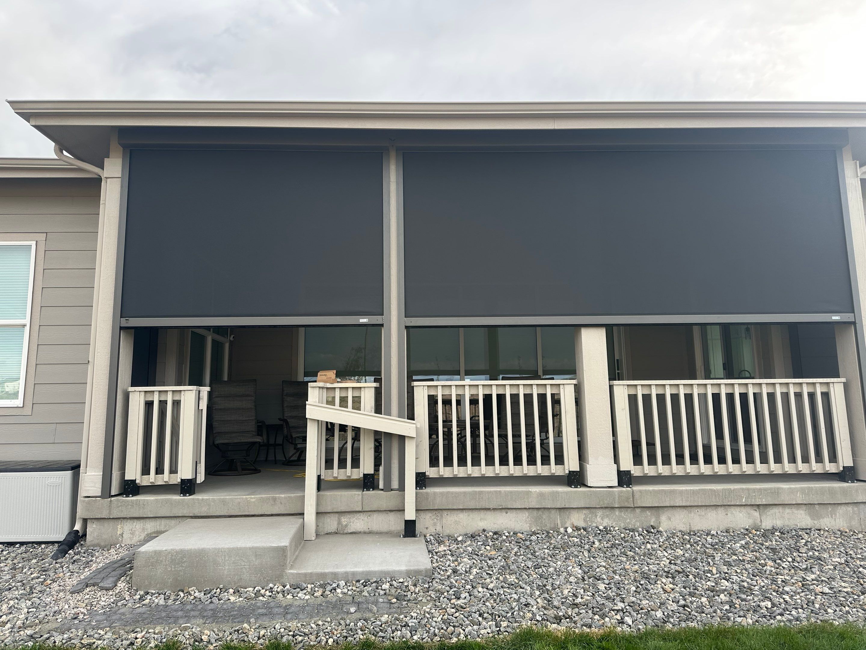 Exterior All-Weather MagnaTrack Screens Installation for Castle Rock Home by Outdoor Solutions Colorado