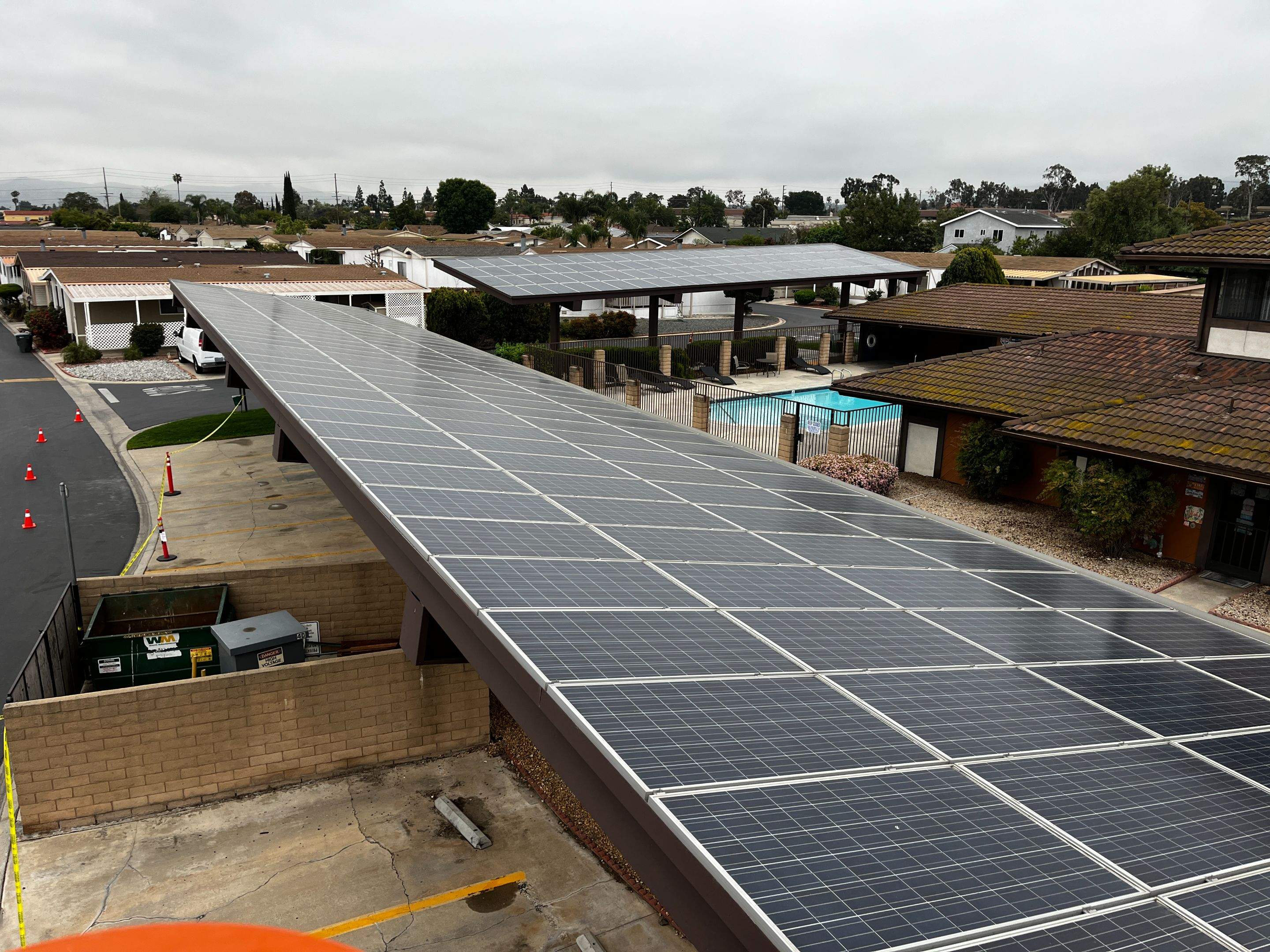 Carport Solar Panel Cleaning in Rowland Heights by Palm Coast Solar Cleaning