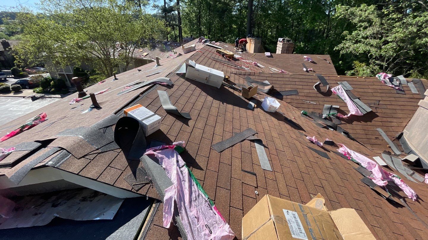 Commercial Roofing Installation using Owens Corning Autumn Brown by Inspector Roofing and Restoration