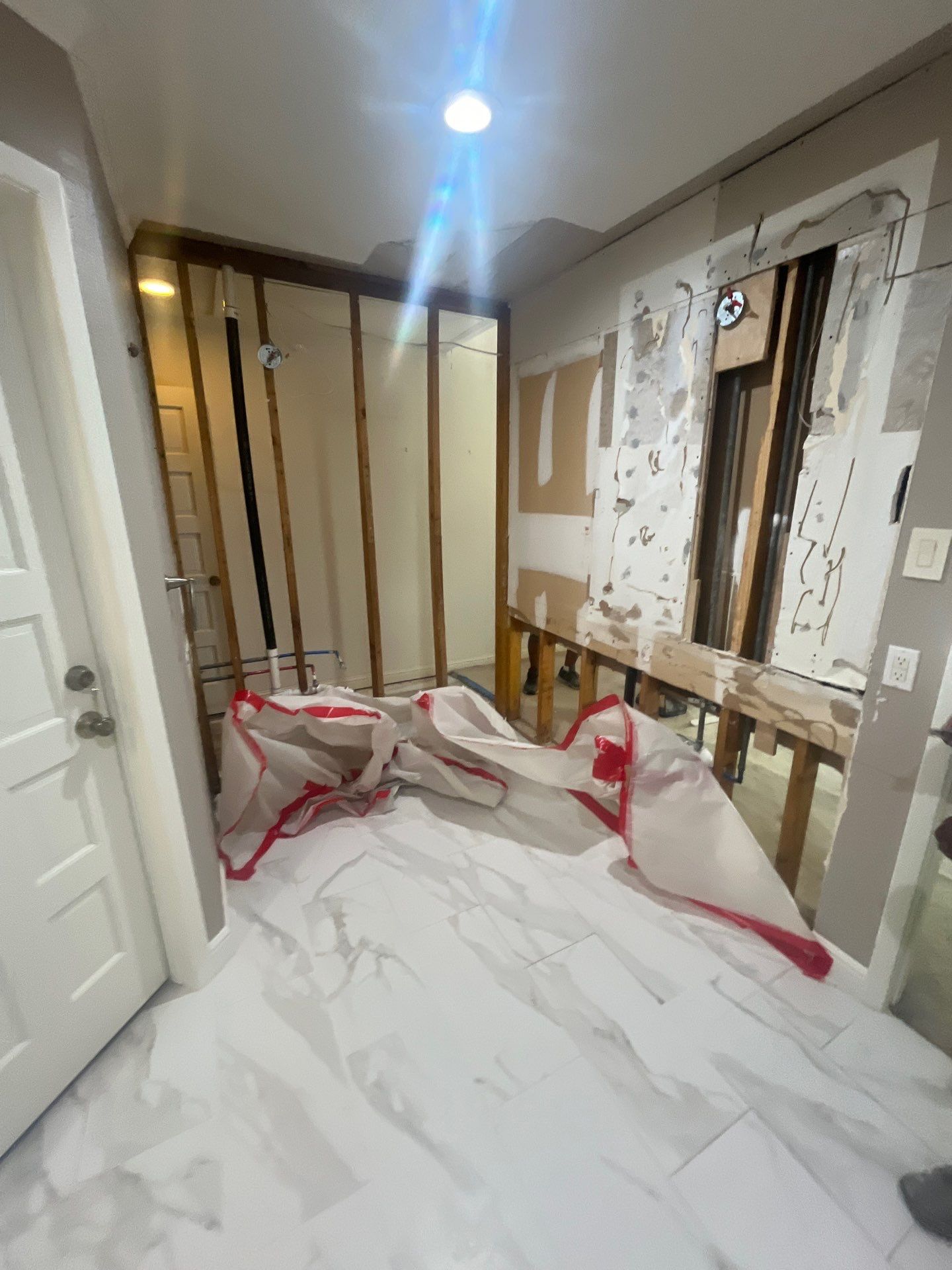 Bathroom Remodel with Water Mitigation Equipment | LT Contractors by L&T General Contractors and Restoration INC