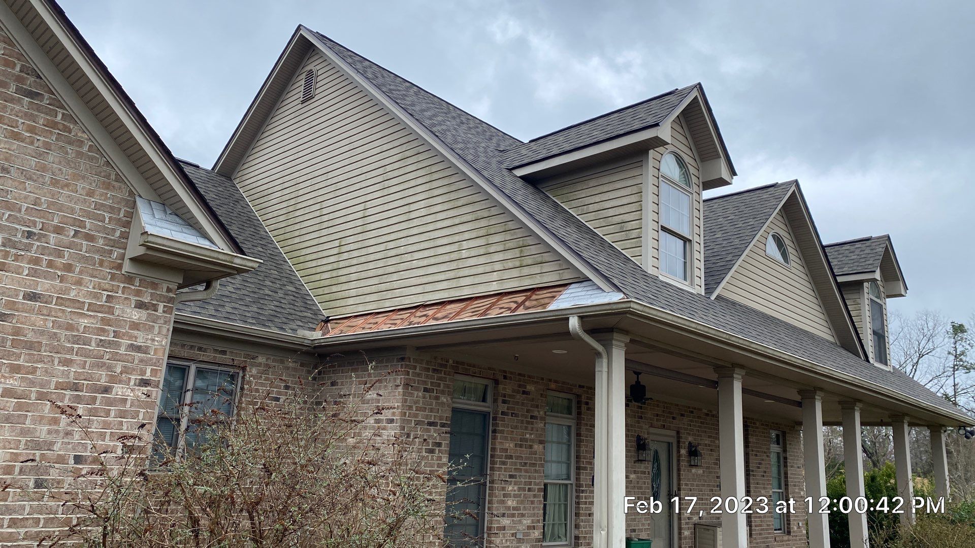 GAF Weathered Wood and Custom Copper by Just In Time Roofing and Restoration