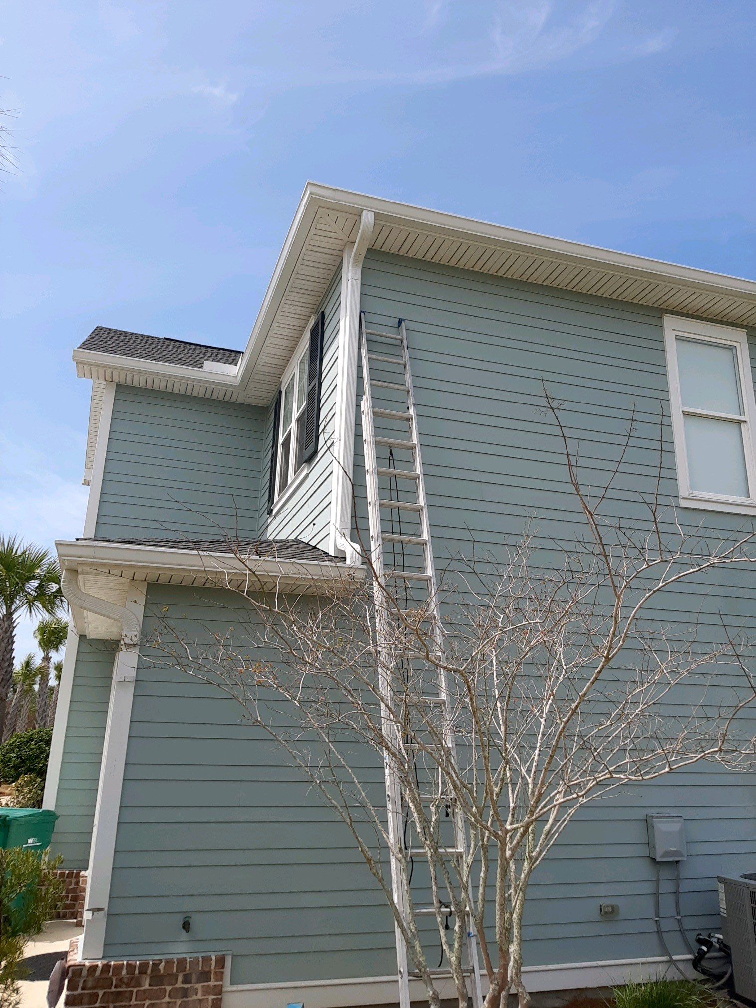 Gutter Installation Using White K-Style 6 Inch Seamless Gutters by Gutter Professors