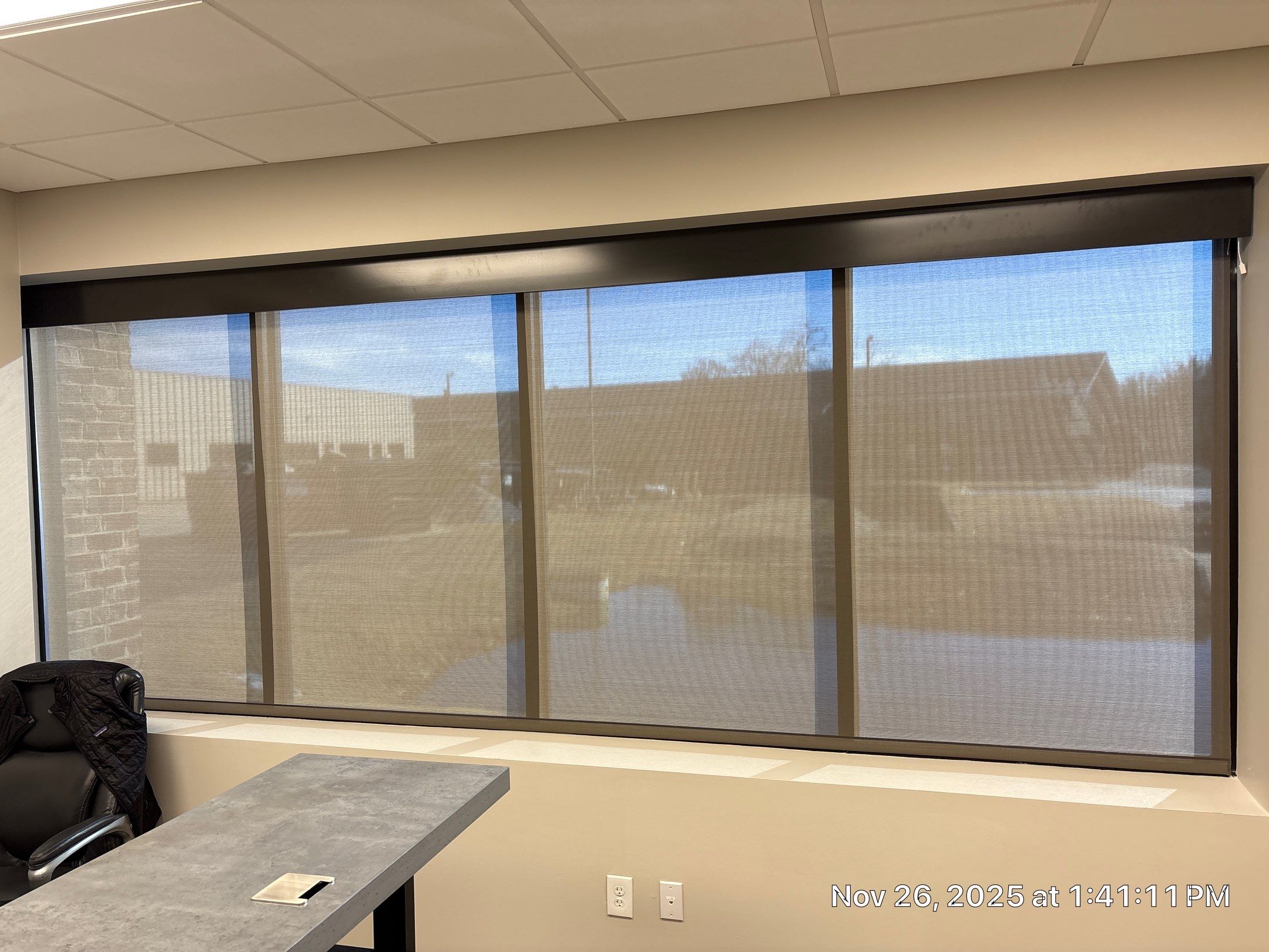 Commercial Roller Shades Project in Huntsville by Blinds and Borders