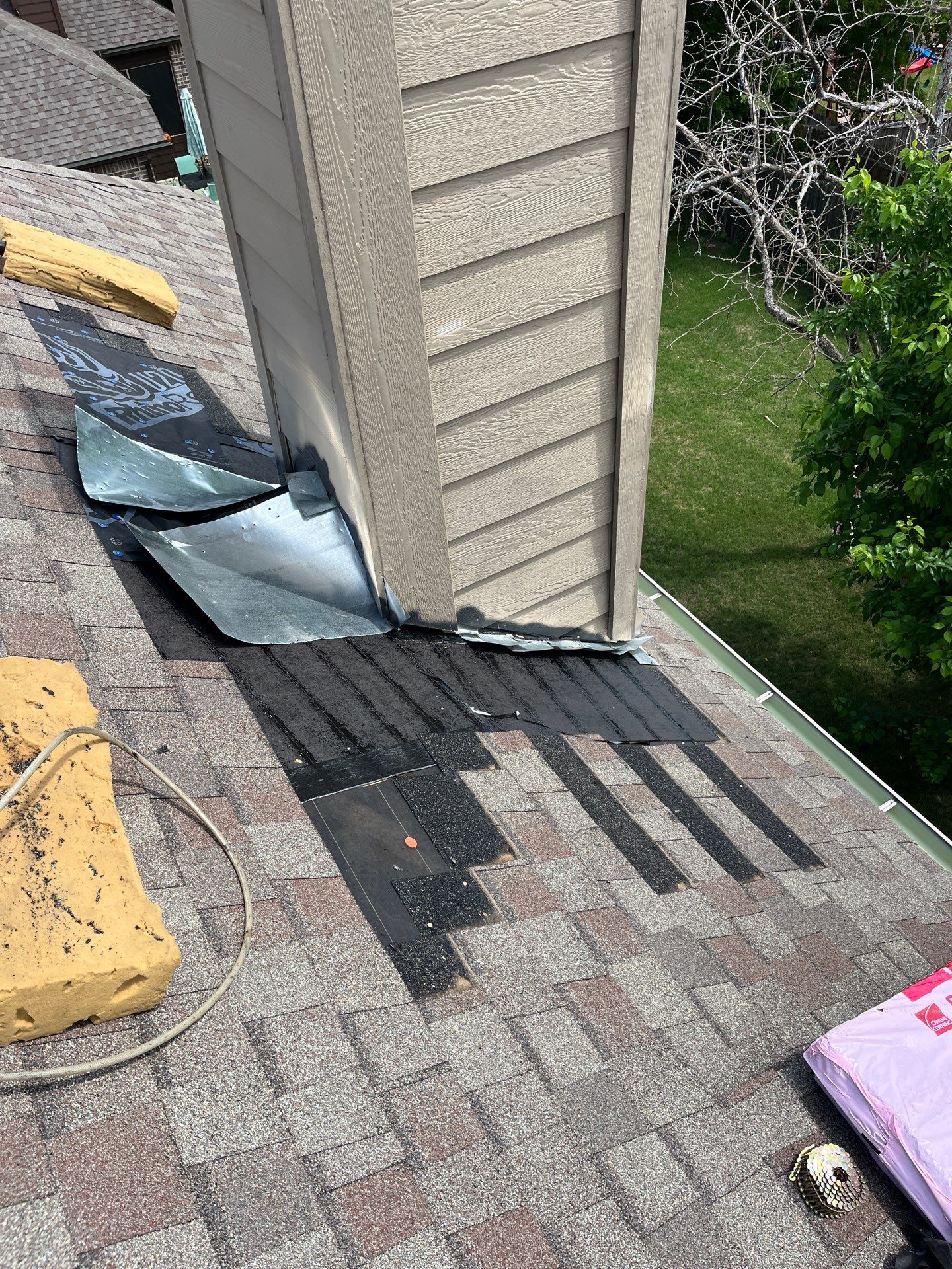 Leak Repair (around chimney) by Berry Good Roofing 