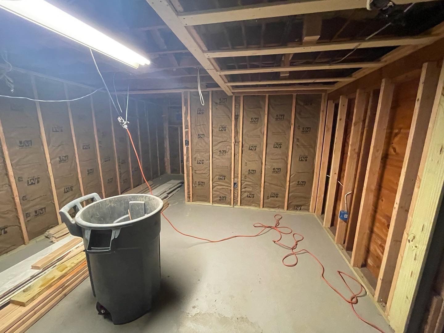 Basement Remodel using Wood by Home Concepts Construction