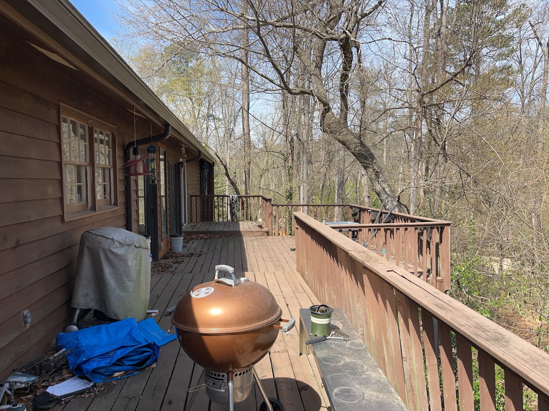 Atlanta, GA Front Porch Deck Rebuild using Timbertech and Pressure Treated Pine by Nelson Exteriors 