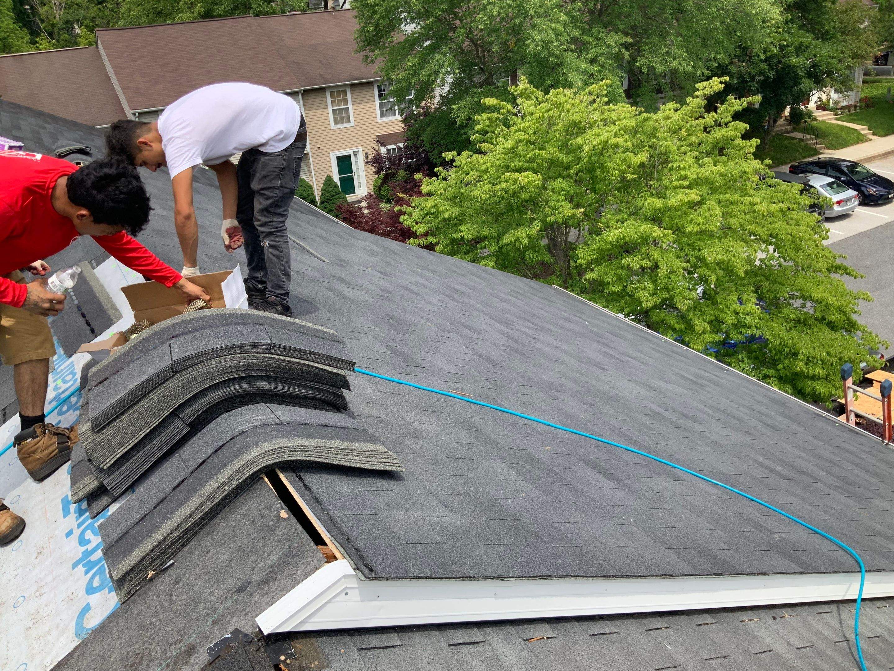 Residential Roofing Installation using XT-25 Color Moire Black by Alpha Design Services