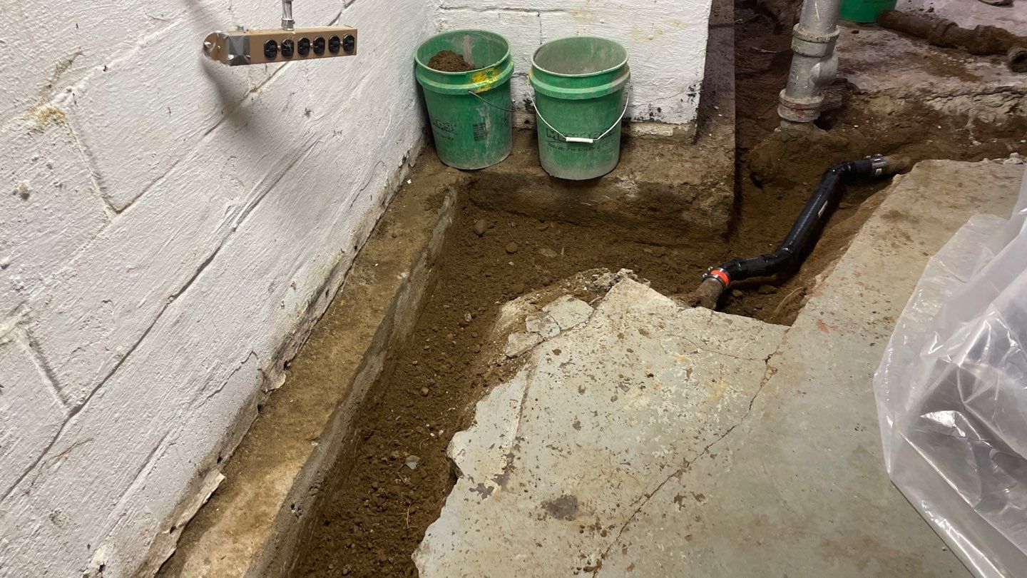Interior Drain Tile & Yard French Drain in St. Paul, MN by Waterproofing Northeast
