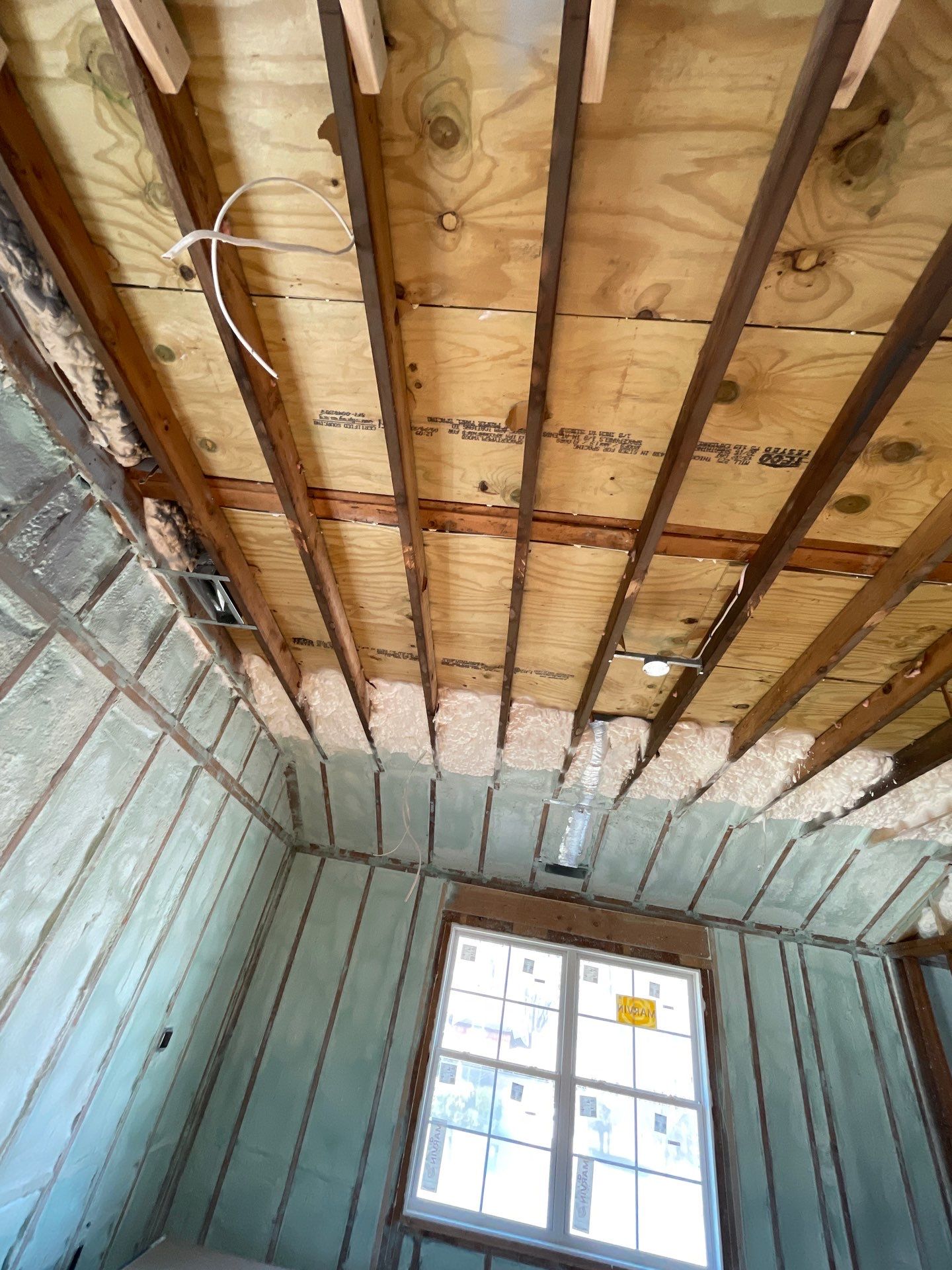 Basement Exterior Walls using Closed Cell Spray Foam by NYS Foam & Energy