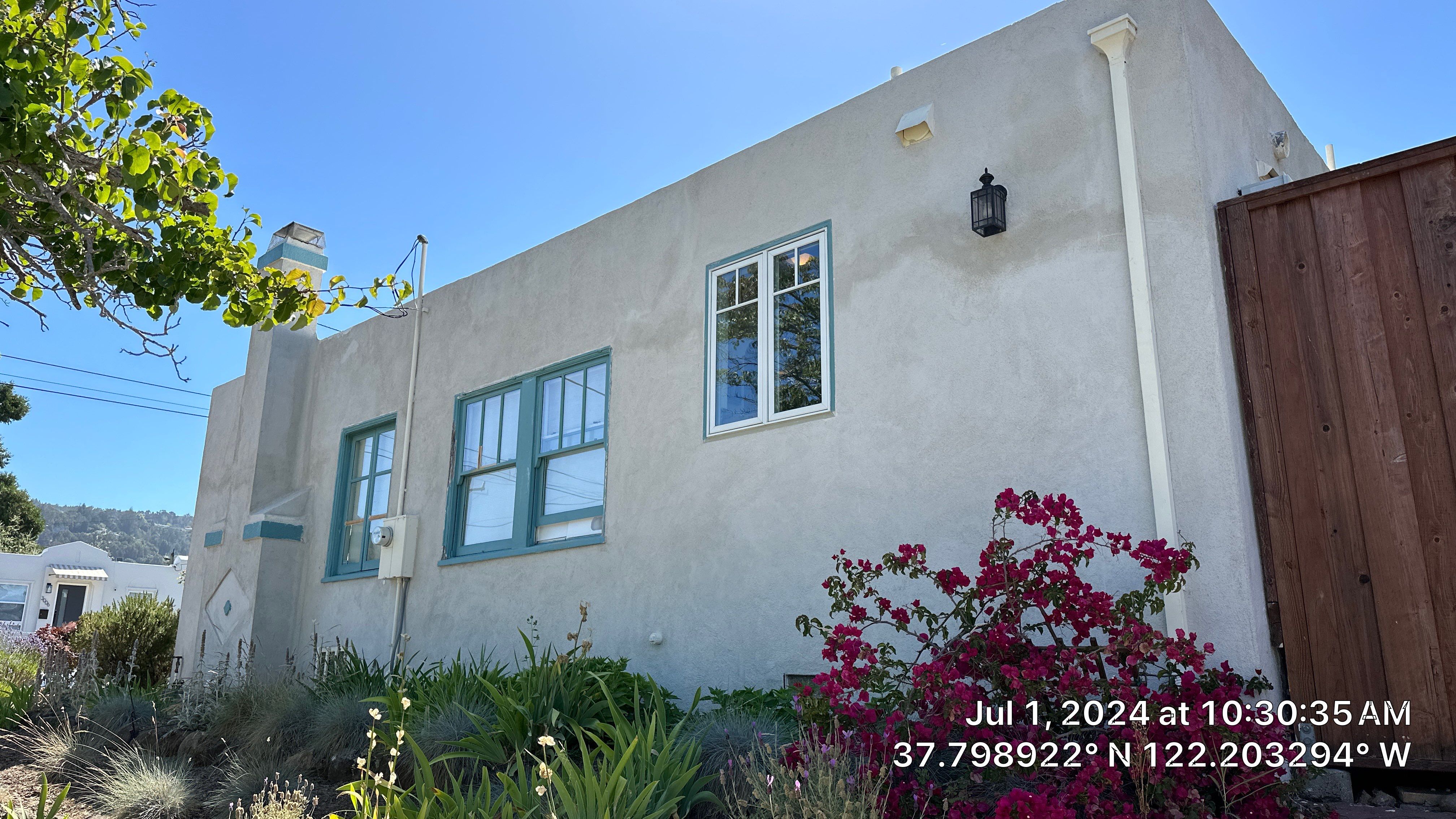 Exterior Transformation with Fresh Stucco and elastomeric system for waterproofing by Herrera’s Bay Area Painting inc.