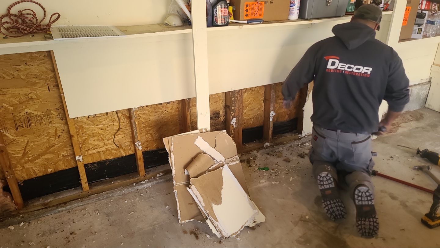 Water Mitigation Project in Mounds by Decor Roofing & Restoration