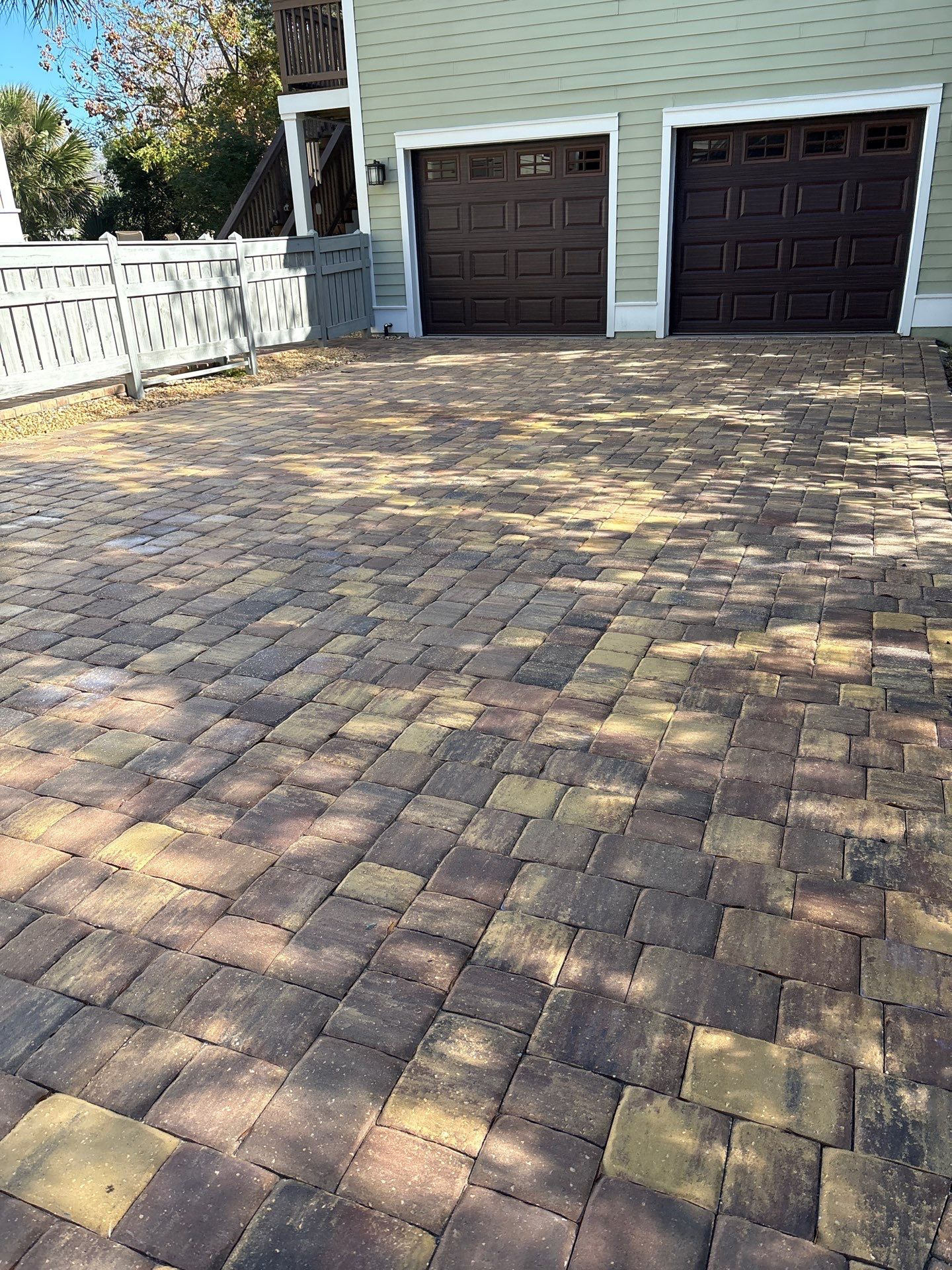 Paver Driveway using Wet Look TopCoat by DuraSeal