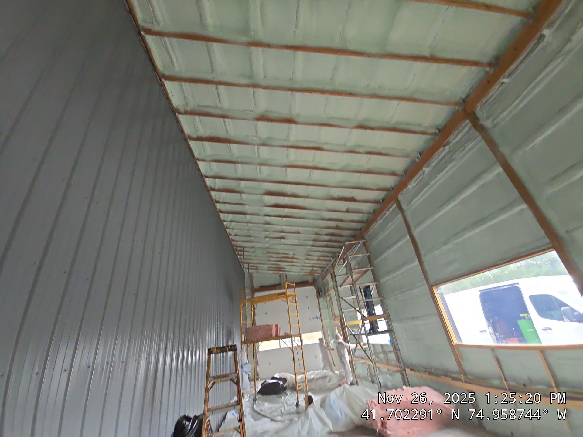 Exterior Walls using Closed-Cell Spray Foam by NYS Foam & Energy