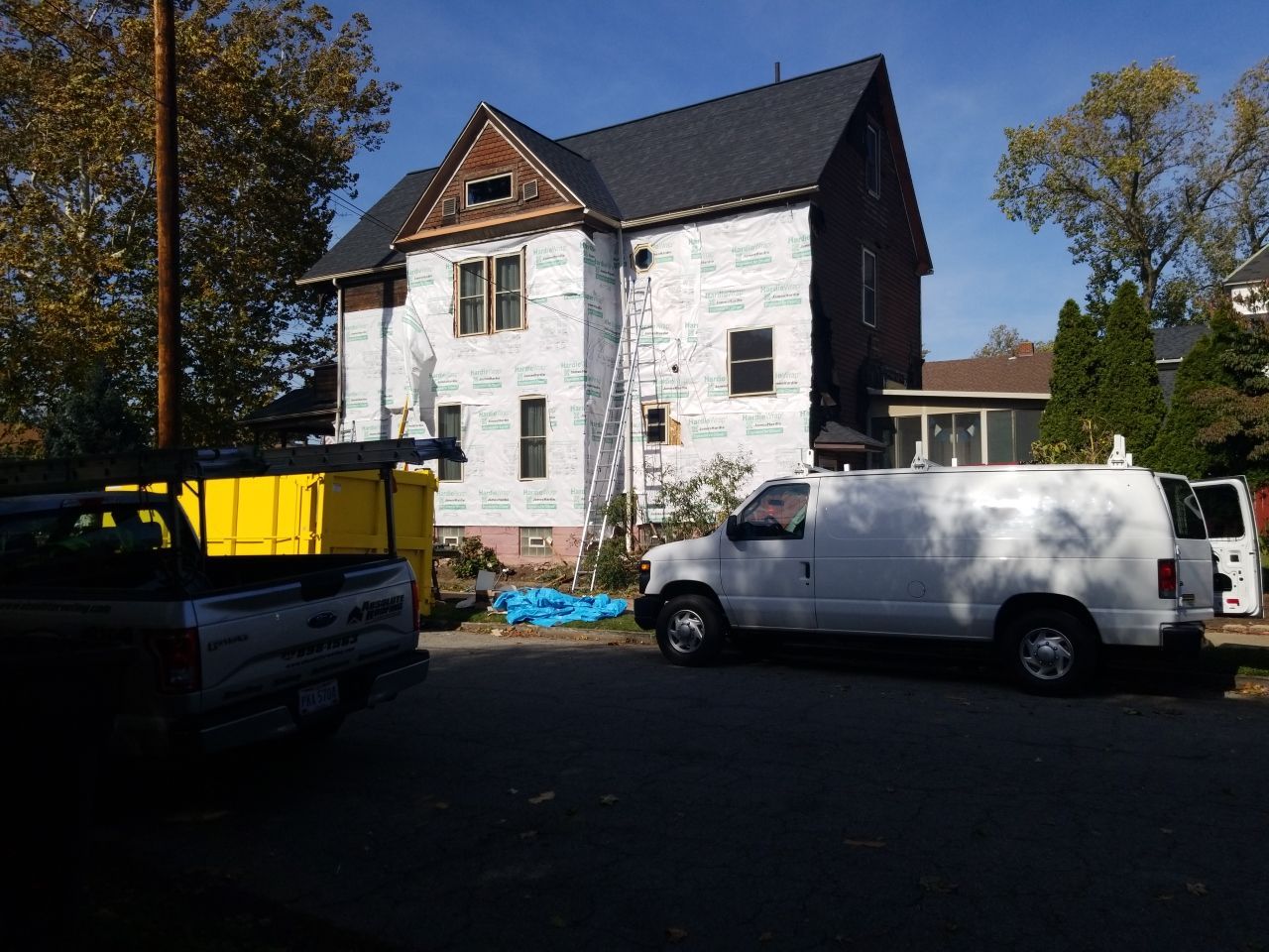 Fire damaged home in Tremont by Absolute Roofing and Construction