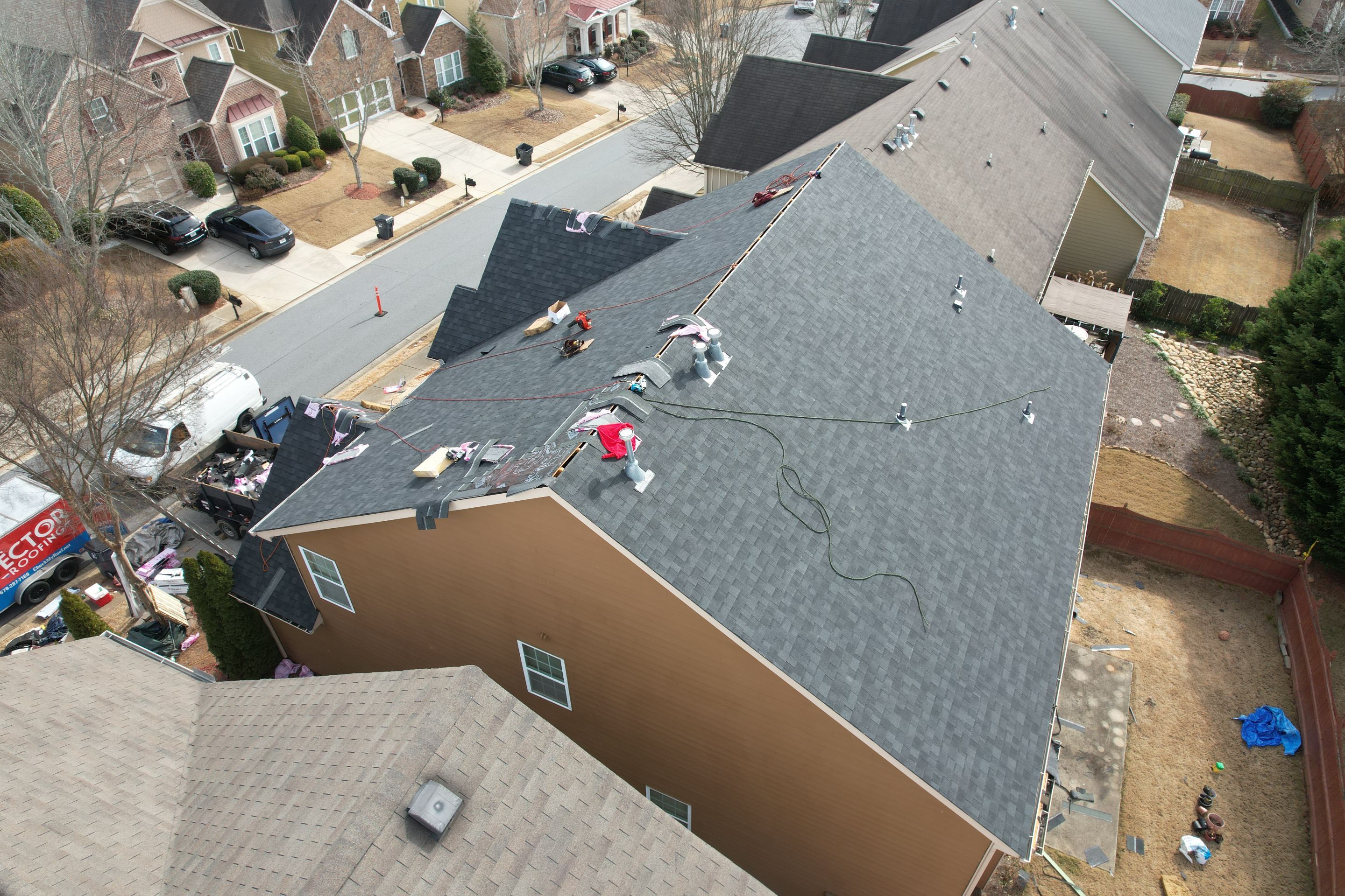 Residential Roofing Installation using Owens Corning by Inspector Roofing and Restoration