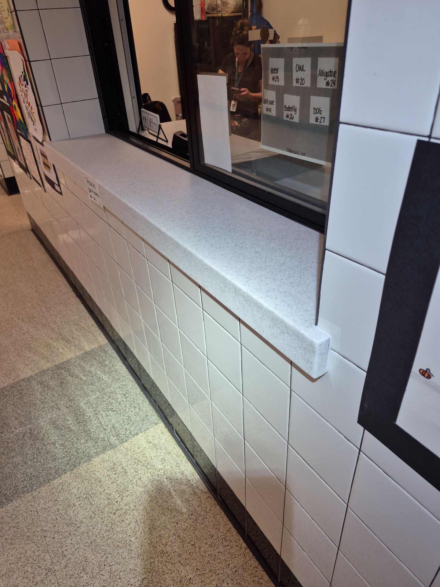 School Office Window Sill by Case Construction