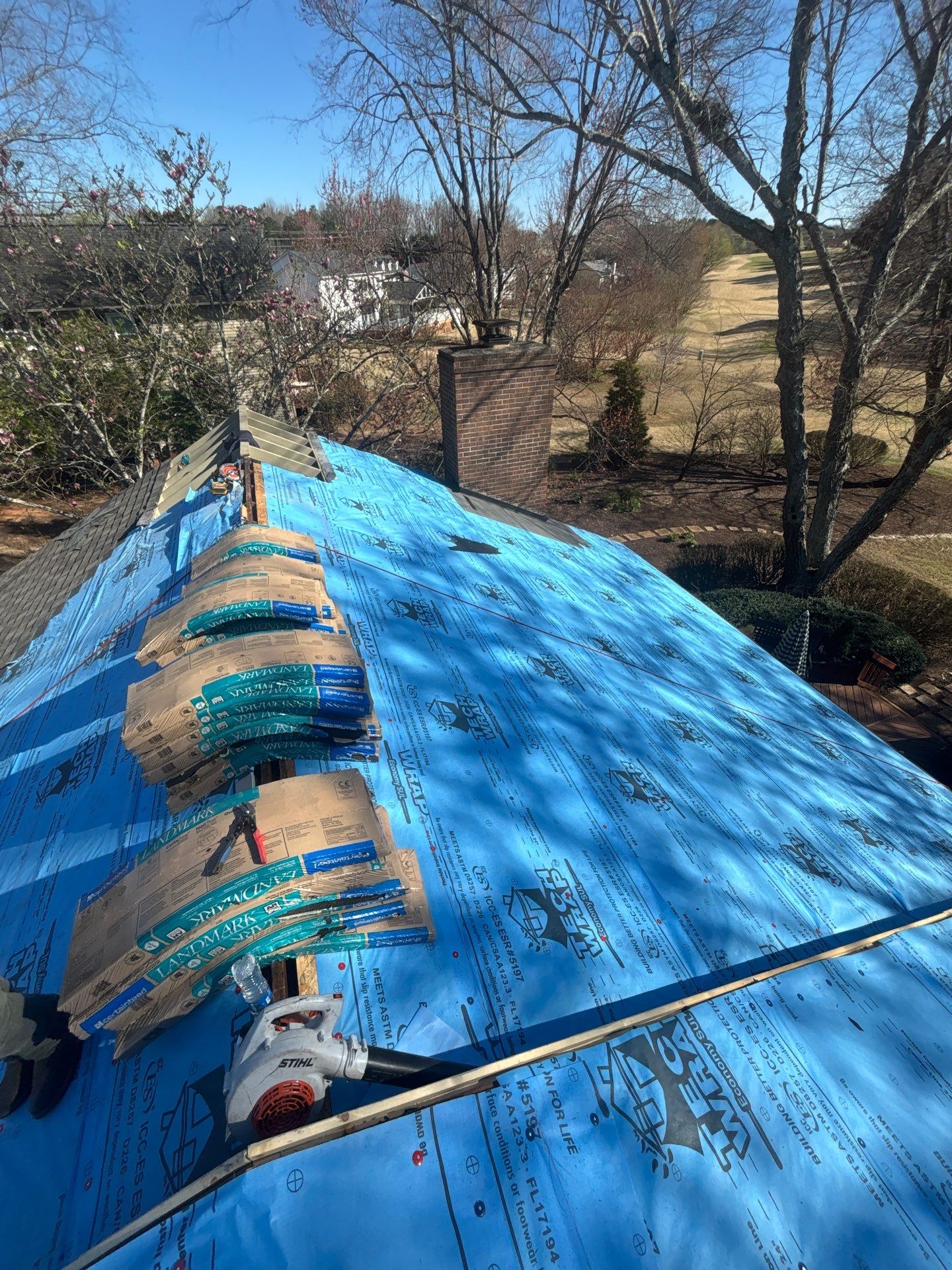 Easley Residential Roof Replacement Using CertainTeed Landmark Shingles by Roofers LLC