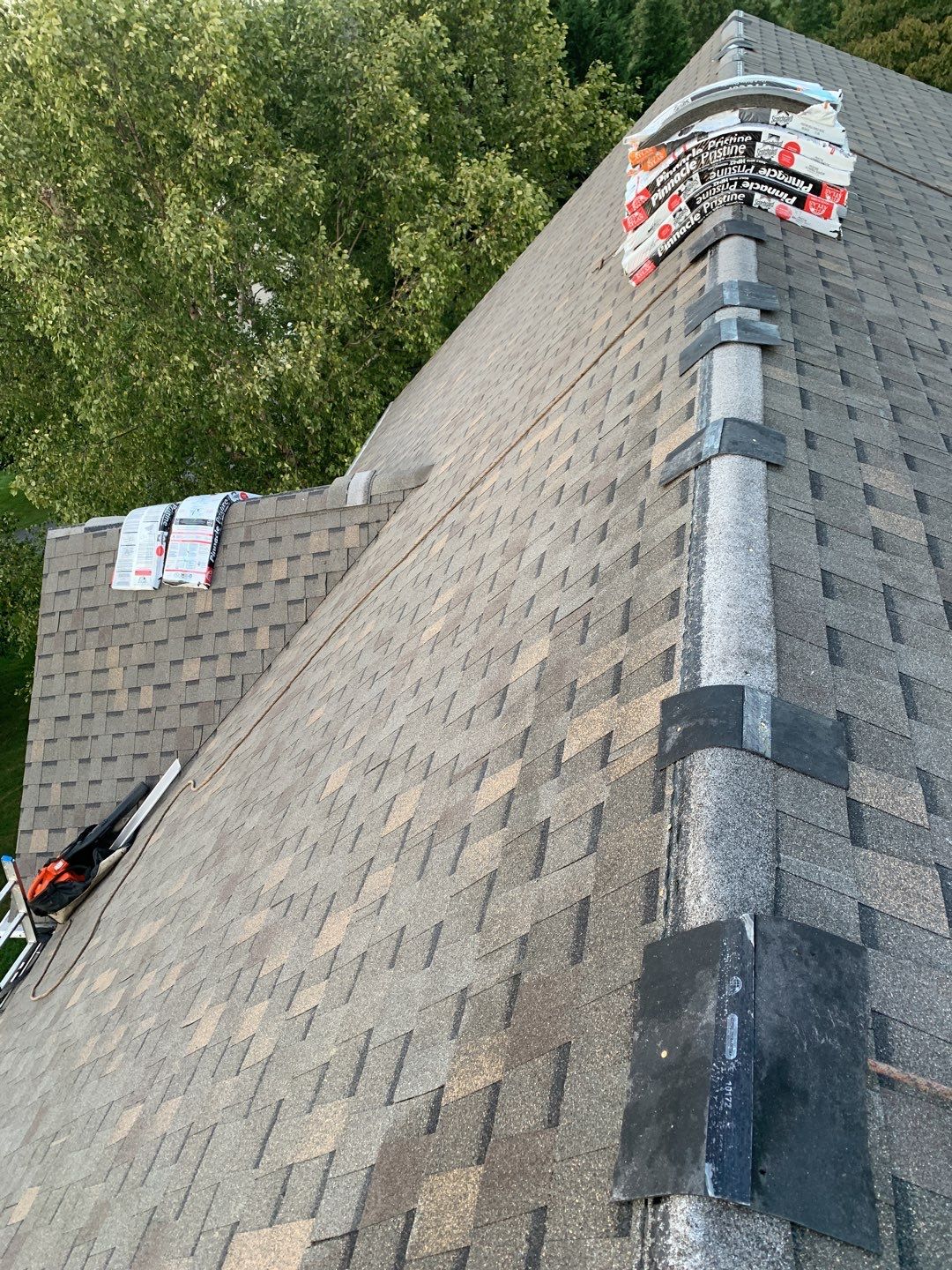 Residential Roofing Installation using Atlas Pinnacle Pristine Heather Blend by Frederick Roof Repair