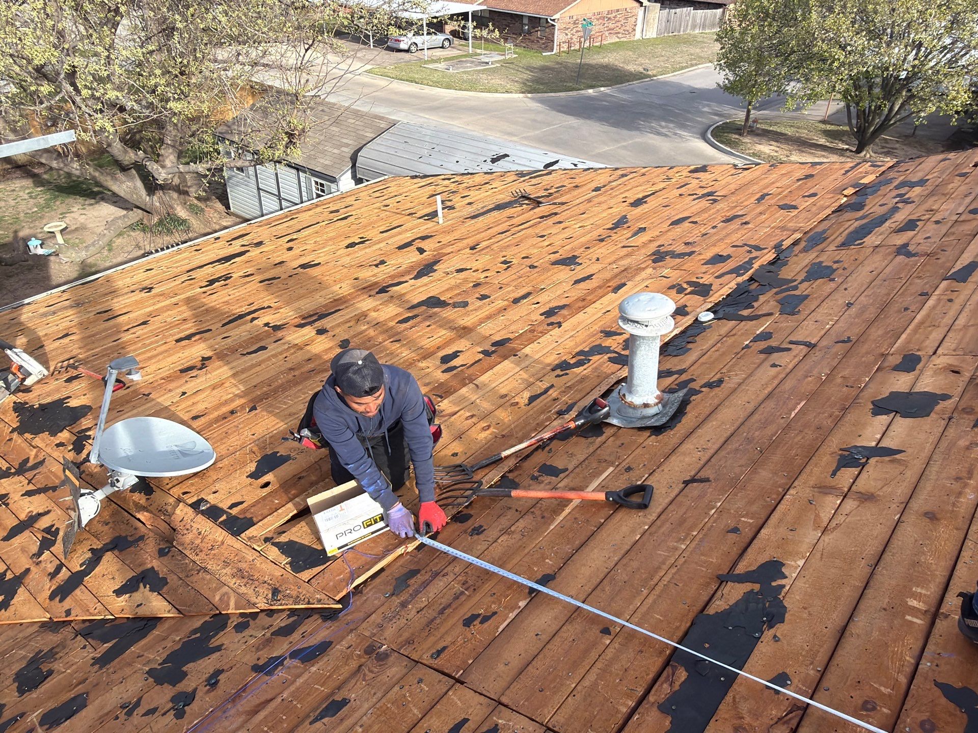 Buh-bye space decking!  by BANA Roofing and Solar Supply