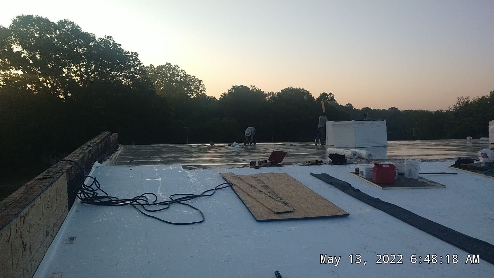 Commercial Roofing Installation using 50 mil PVC by Hostetler Roofing