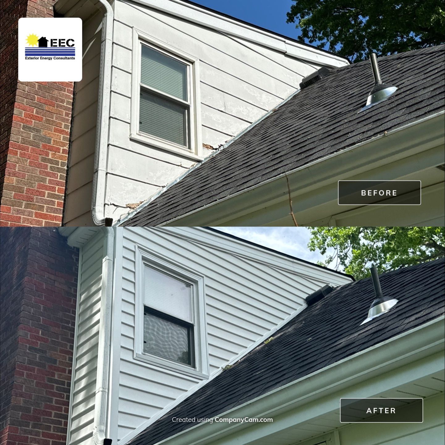 Siding Installation using White Market Square by EEC Windows, Siding & Roofing