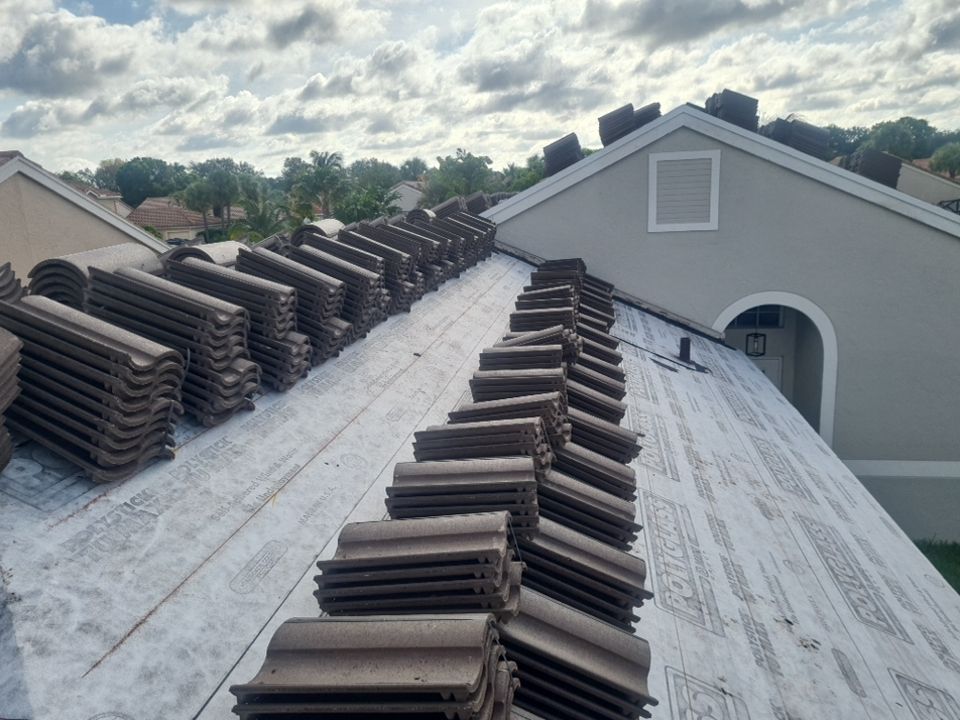Residential Roofing Installation using Eagle Roofing Tile by BLUES BROTHERS ROOFING