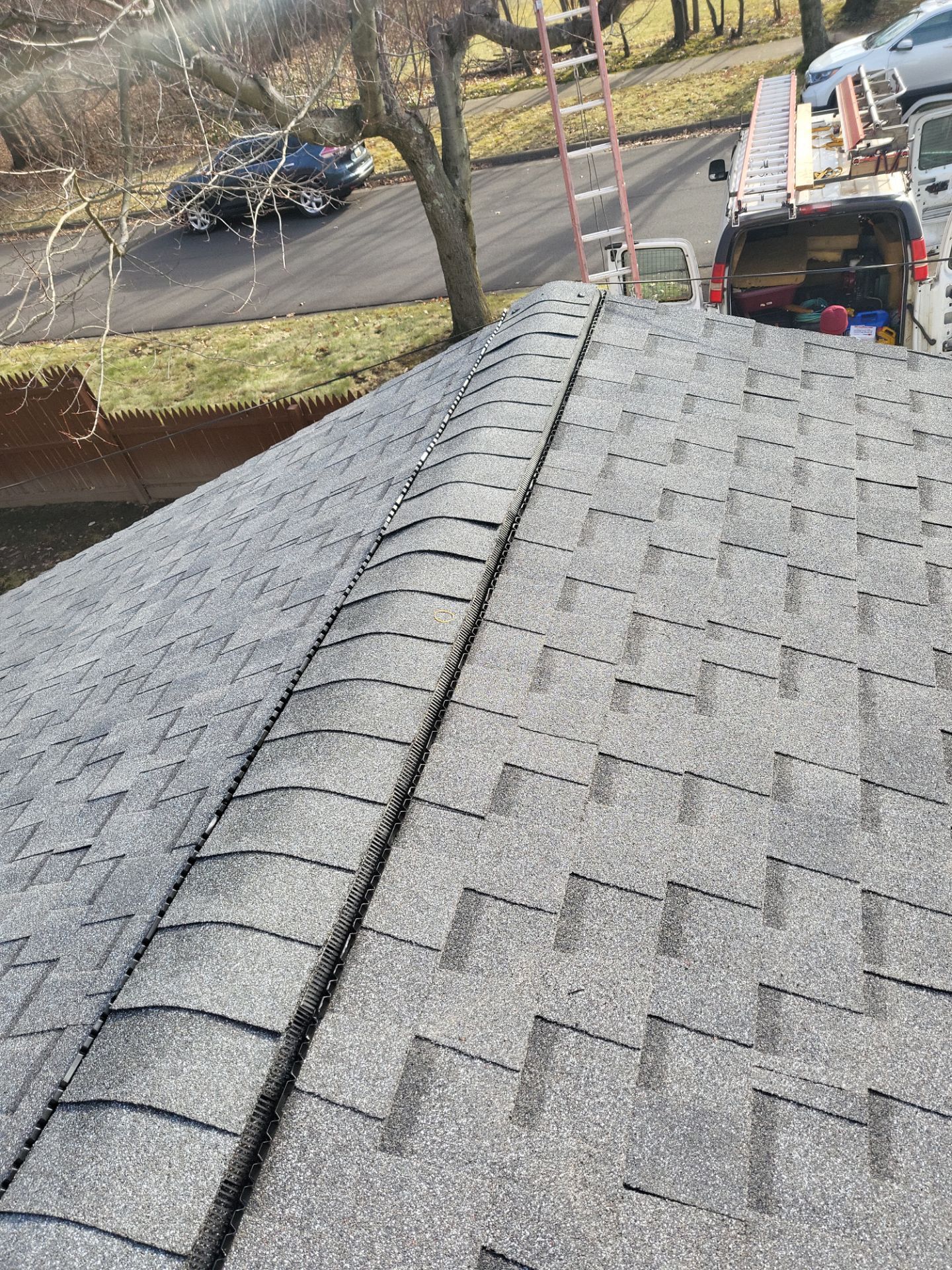 Atlas Pinnacle, Color: Pewter, Drip Edge: White by Eagle Eye Roofing