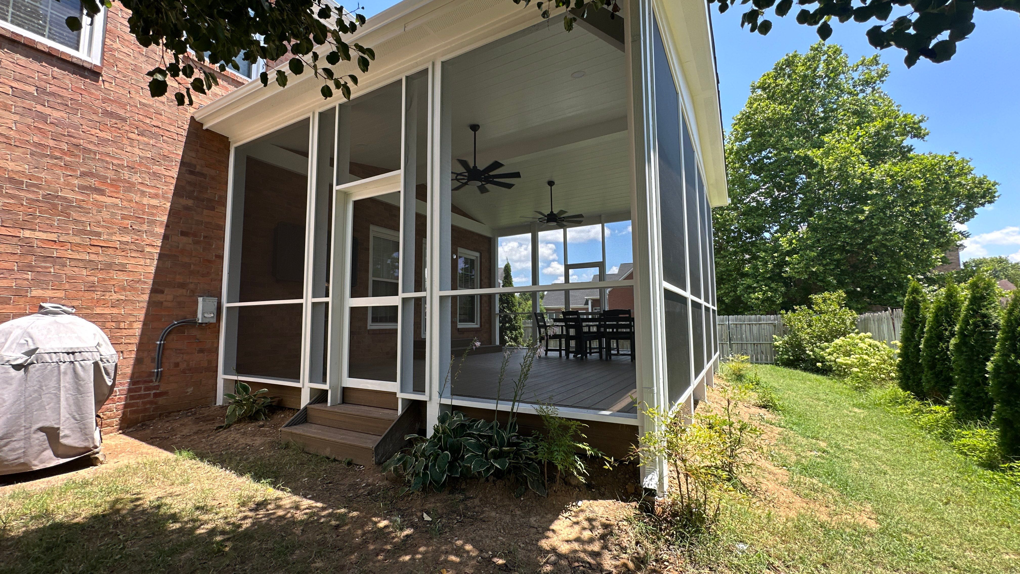 Screened In Porch Build in Franklin by Music City Improvements