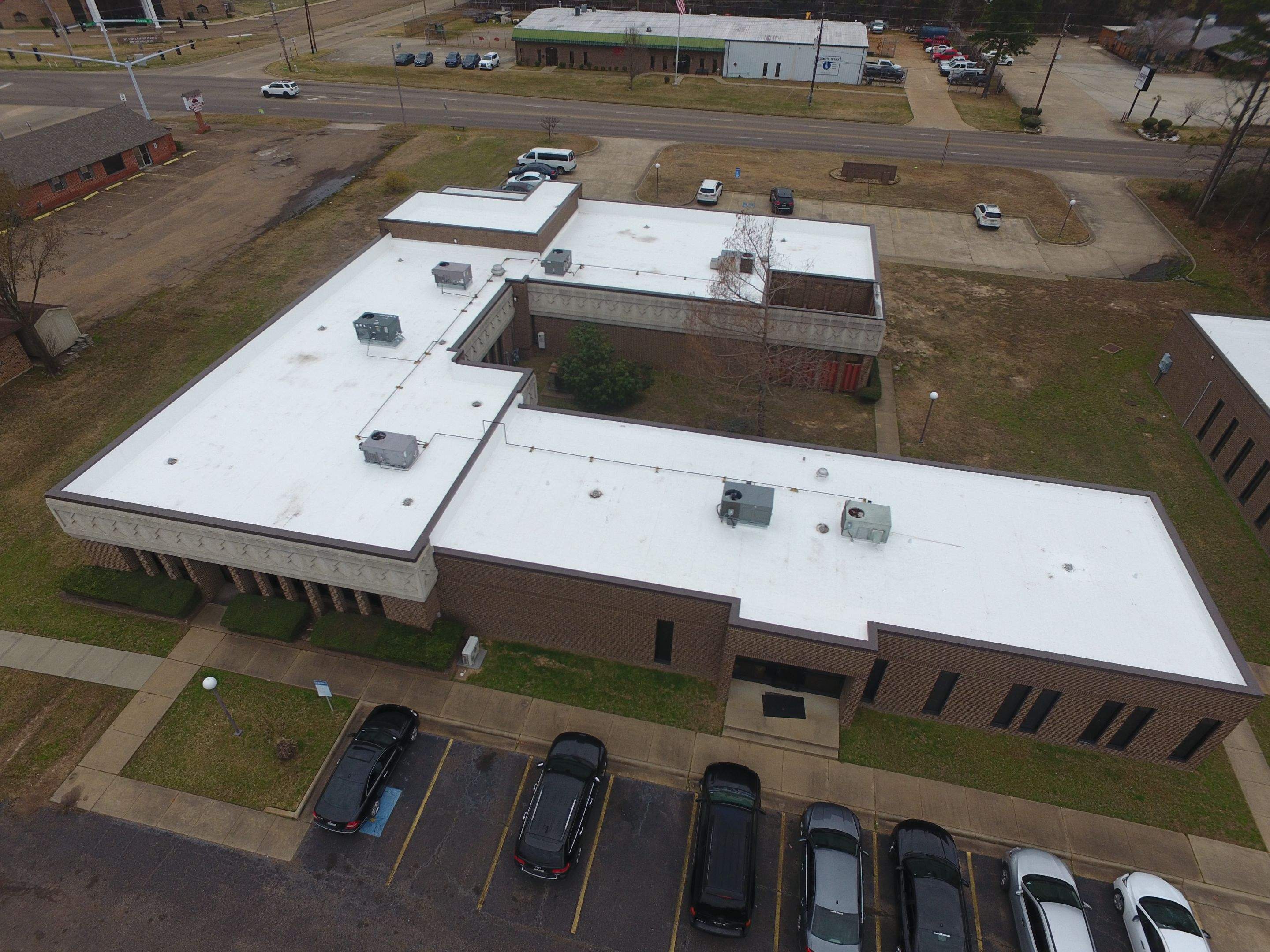 Commercial Roofing Installation using 50 mil PVC by Hostetler Roofing