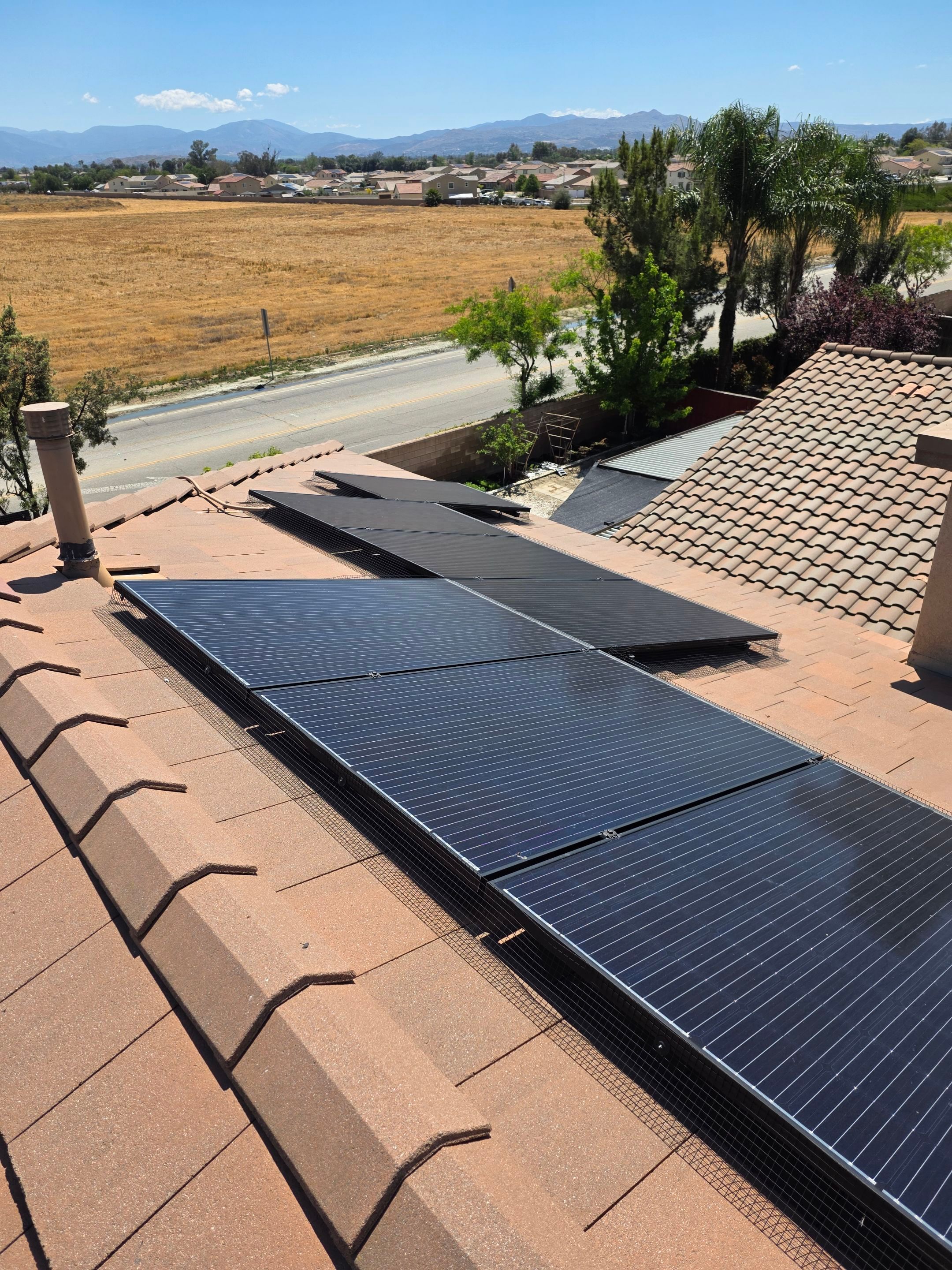 Complete Concrete Tile Roof Replacement and Solar Integration in San Jacinto by Reliable Roofing San Diego Inc.