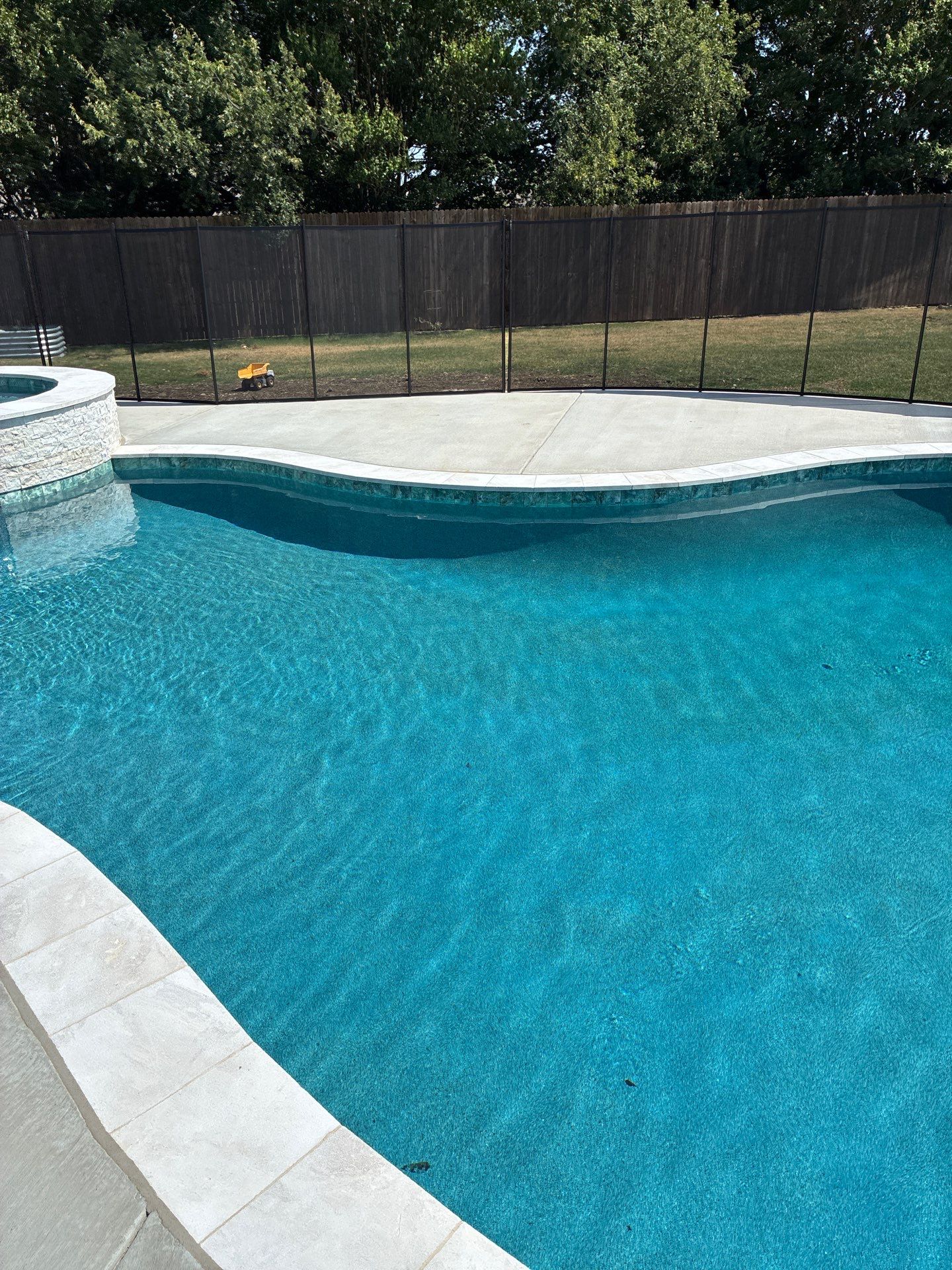 Freeform Pool with Raised Spa and Fire Feature by Pinnacle Pools and Spas - DFW