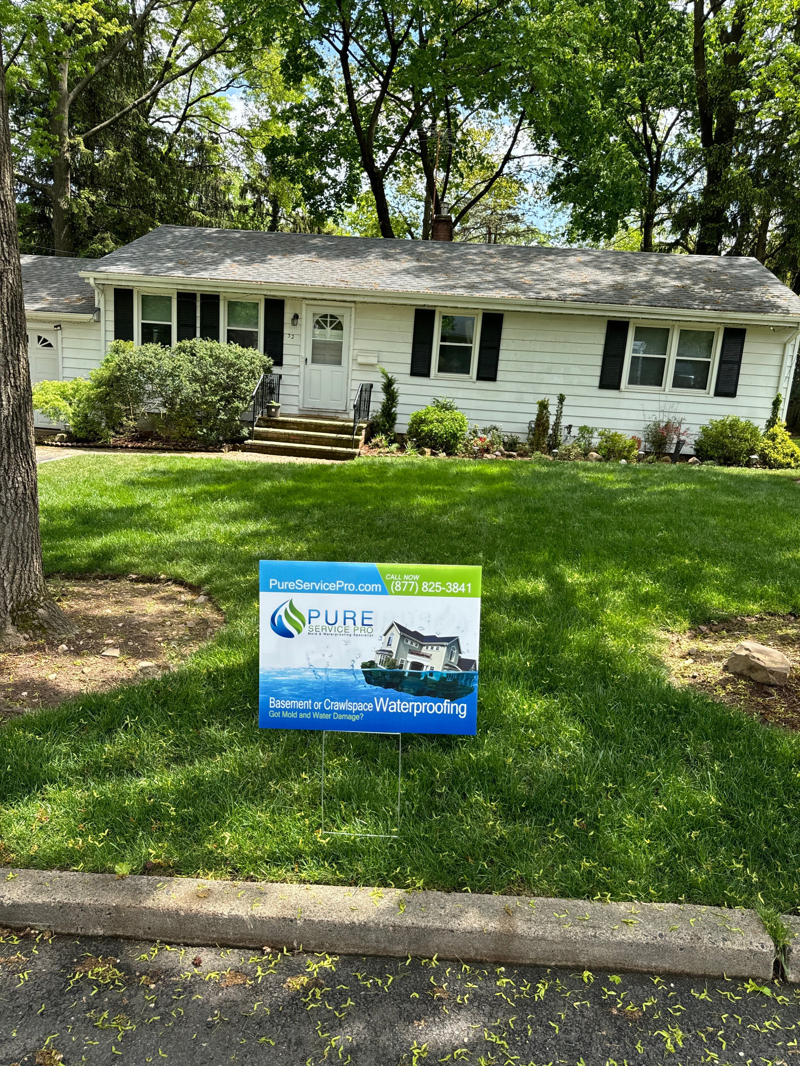 Interior French Drain & Mold Remediation Little Falls NJ by Pure Service Pro, LLC 