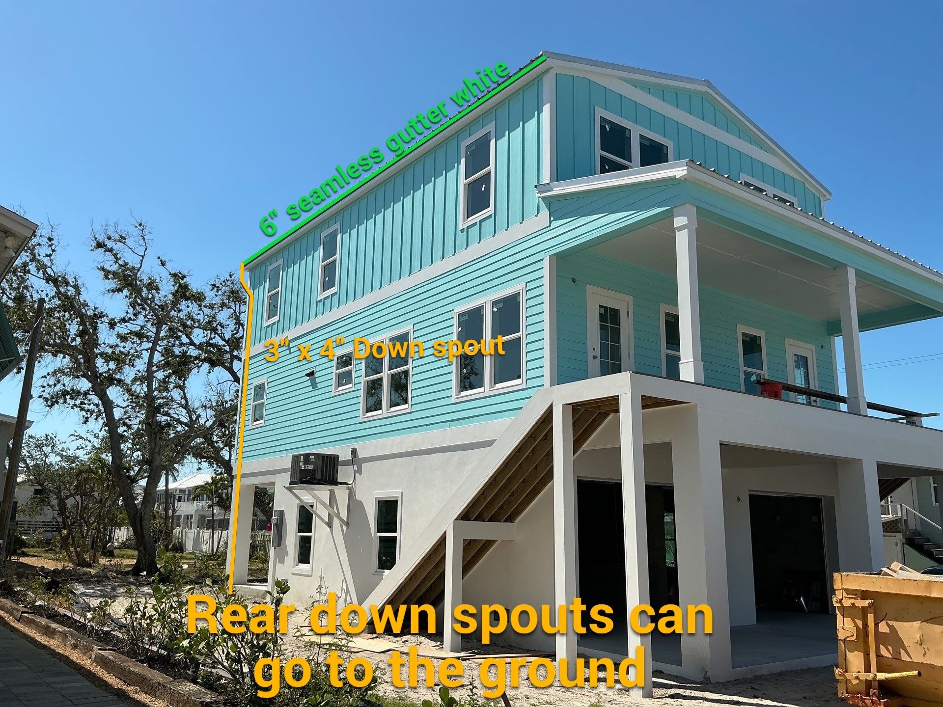 White K-Style Gutters Installation in Fort Myers FL by Gutter Professors