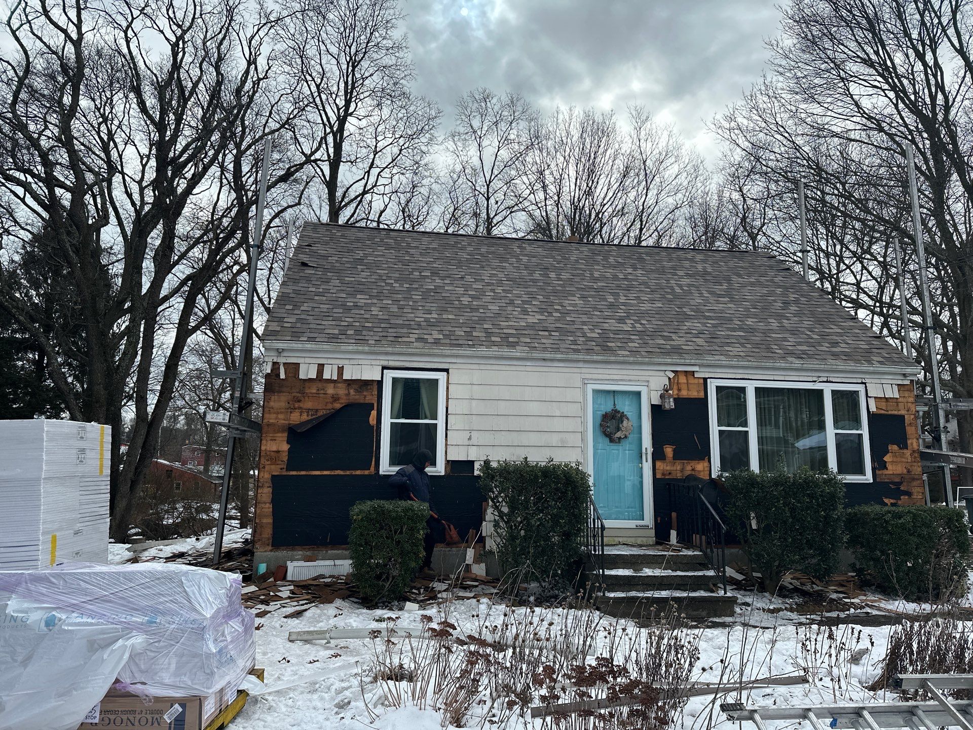 Residential Roofing Installation using Owens Corning Duration Designer - Sand Dune by A Plus Exterior