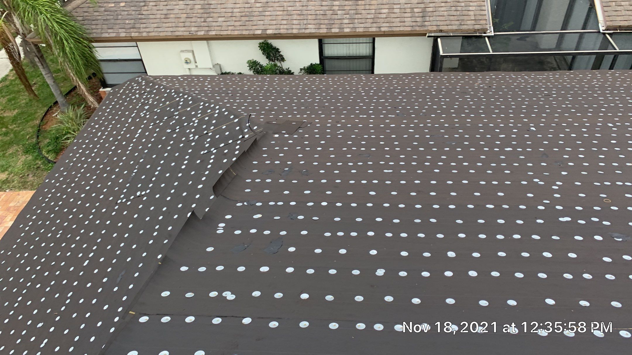 Residential Roofing Installation using 1" Nail strip metal roof by BLUES BROTHERS ROOFING