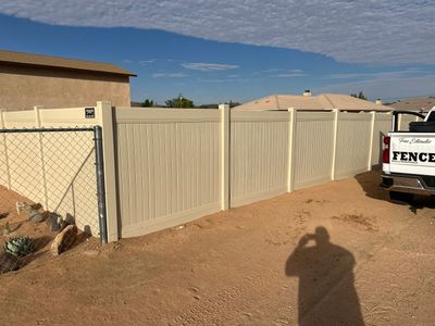 Fence Installation using Vinyl