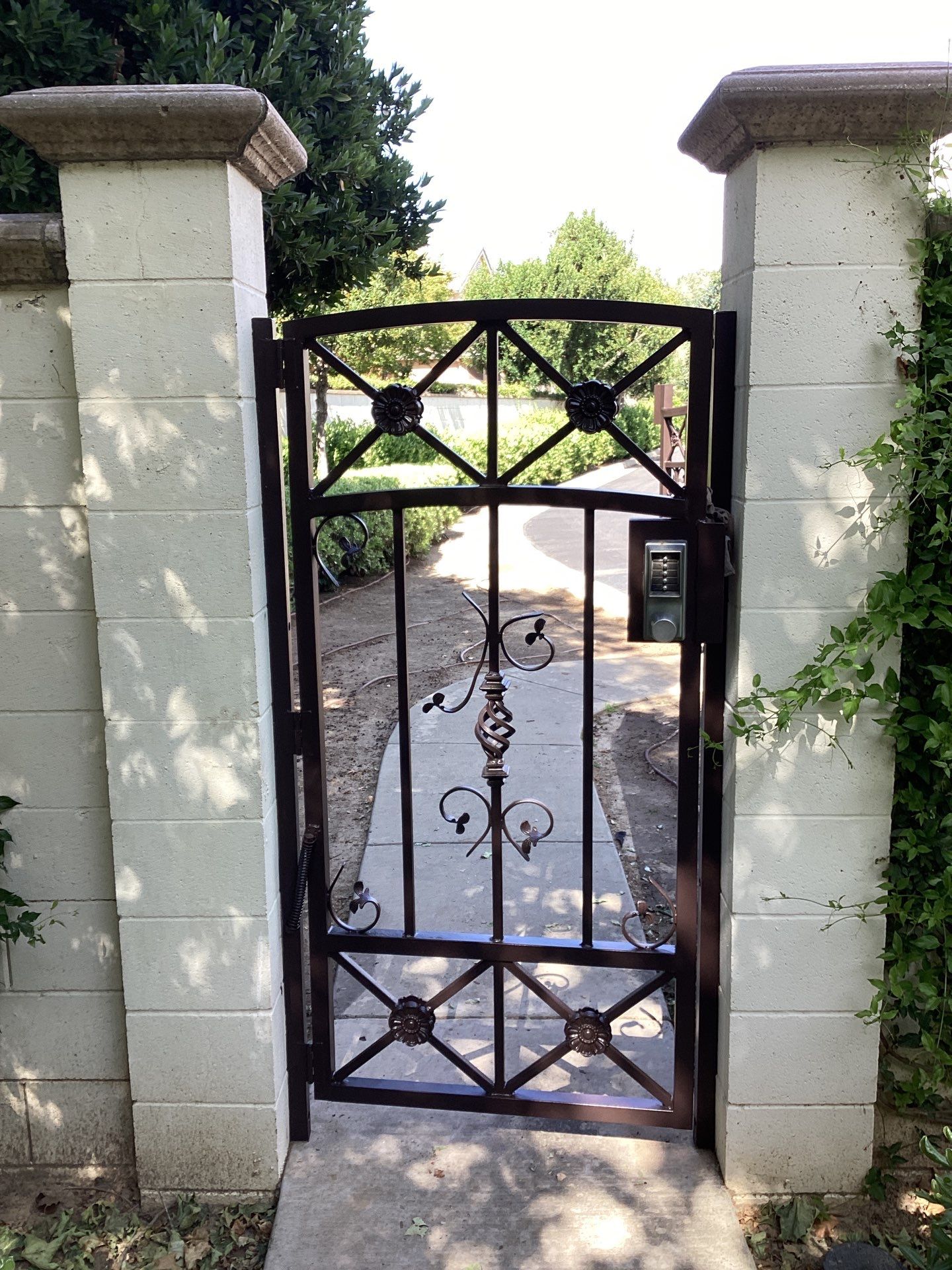 Exterior Painting Iron Gates in Modesto by Lancaster Painting