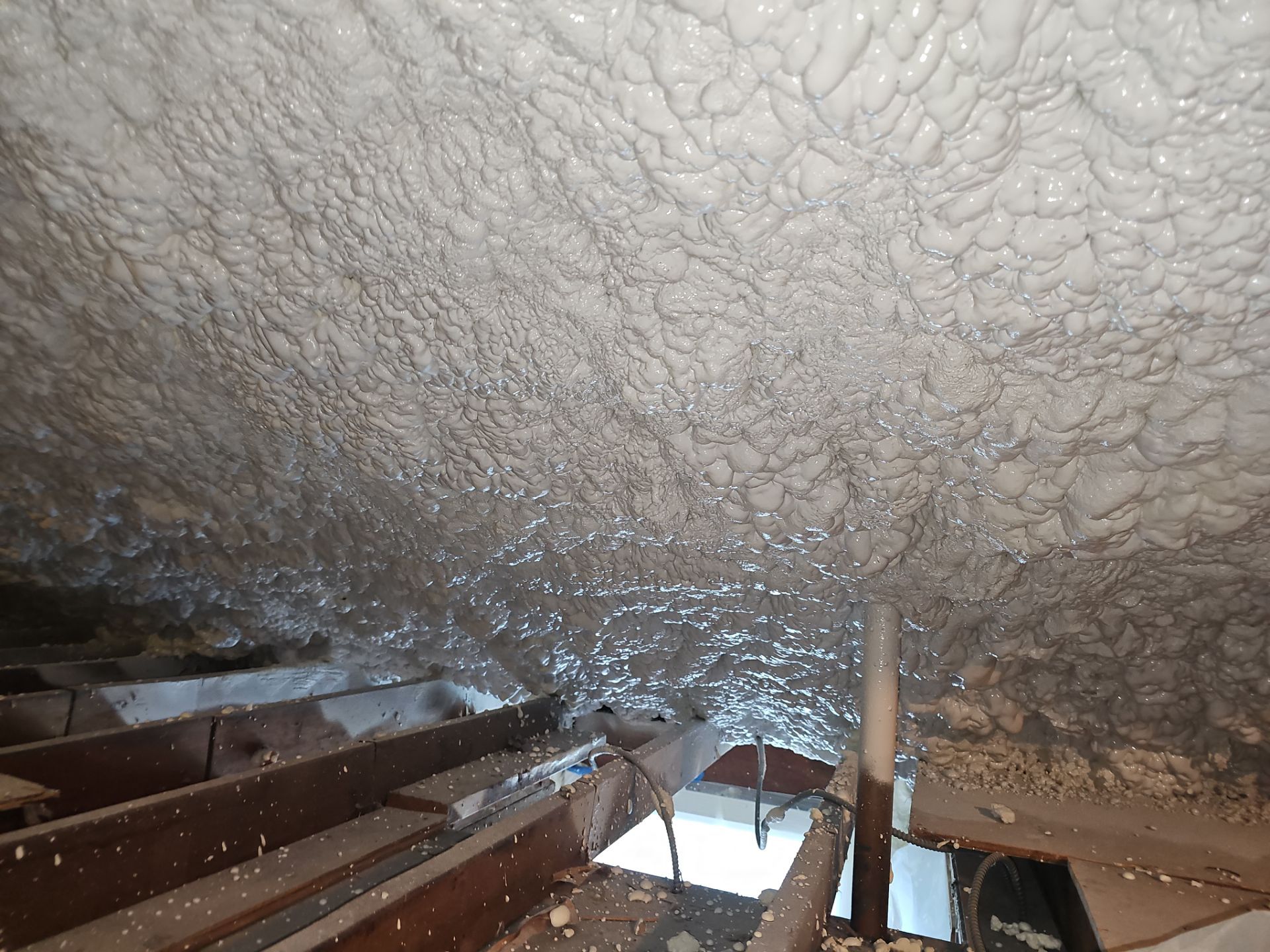 Basement Exterior Walls using Closed Cell Spray Foam by NYS Foam & Energy
