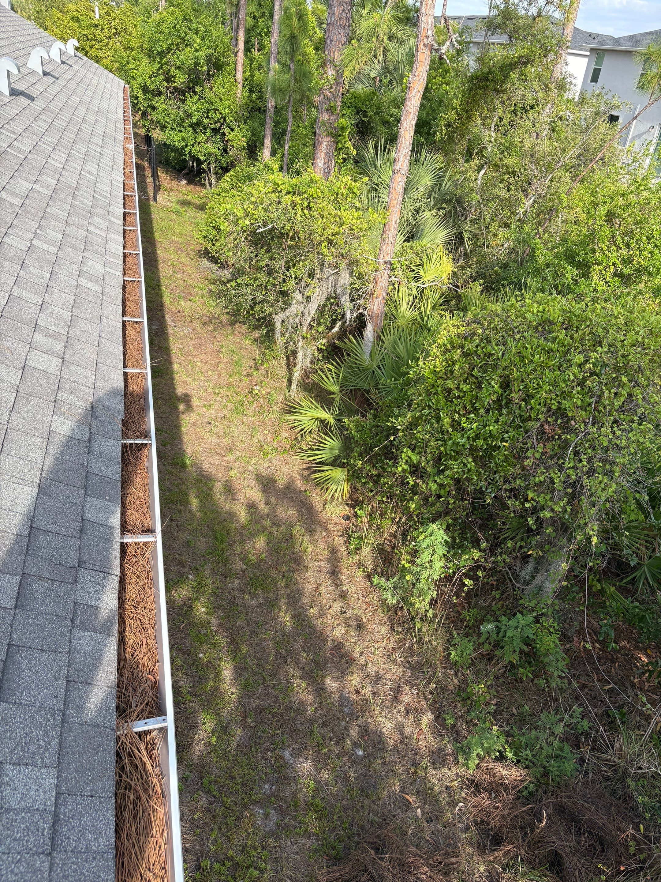 Cape Coral  gutter cleaning job, Job done, gutters at a residential location