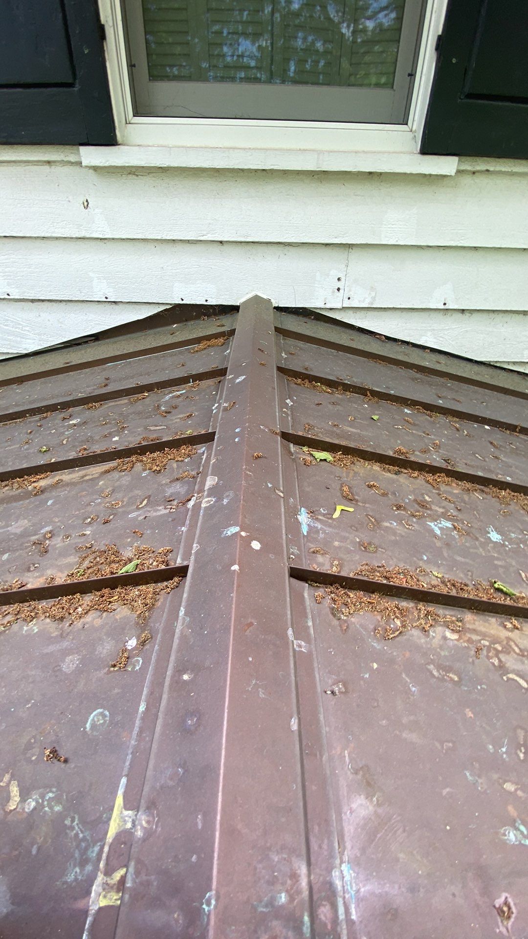Asphalt Roof Replacement with Half Round Copper Gutter Installment by Custom Installations