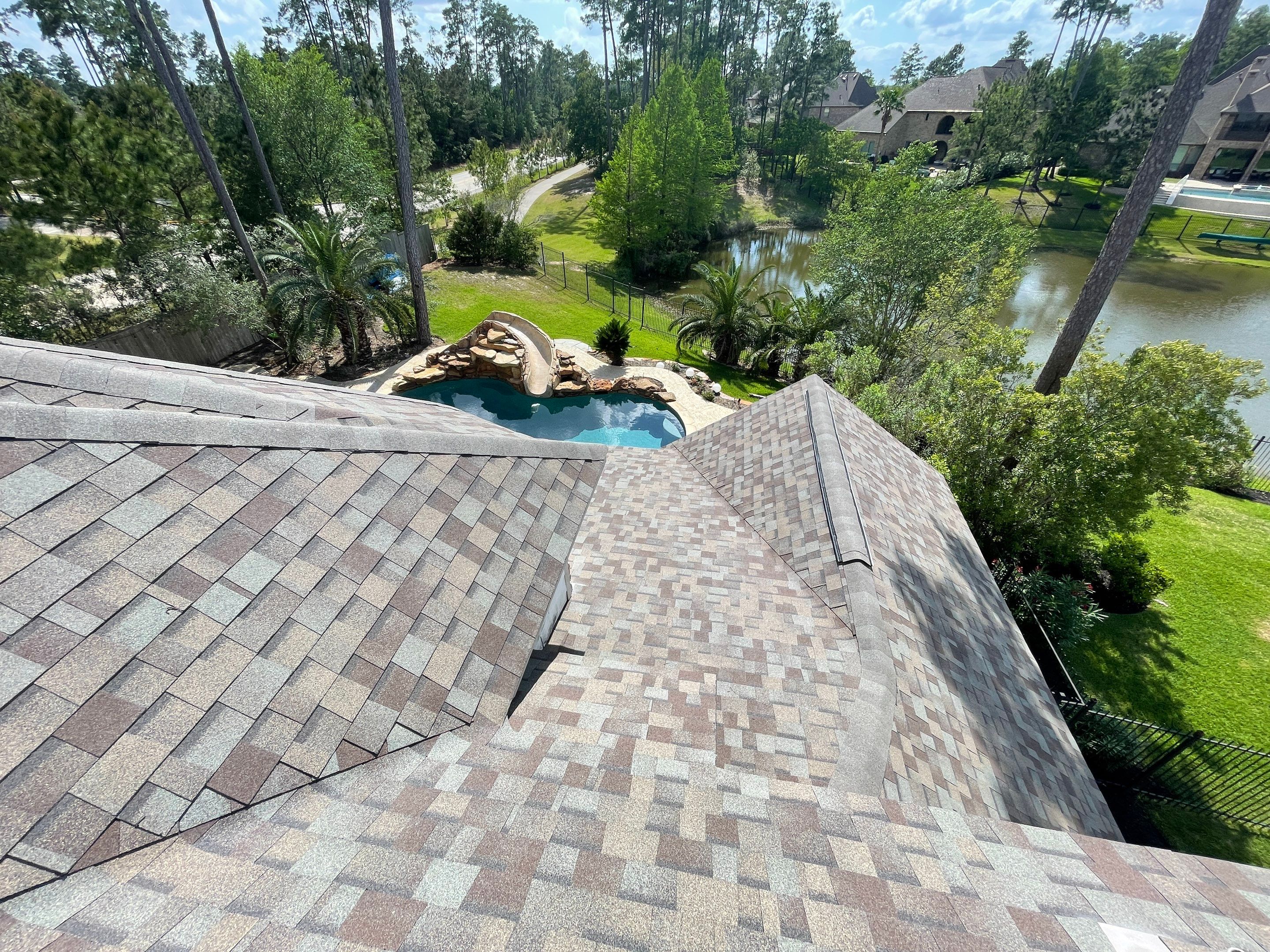 OC Duration Driftwood by HHH Roofing & Construction
