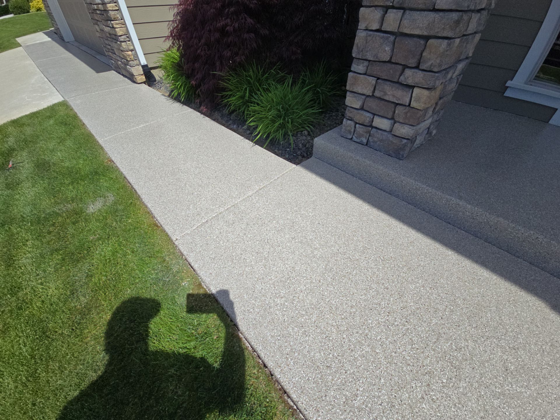 Walkway Transformation using Pebble Beach by Croc Coatings, LLC