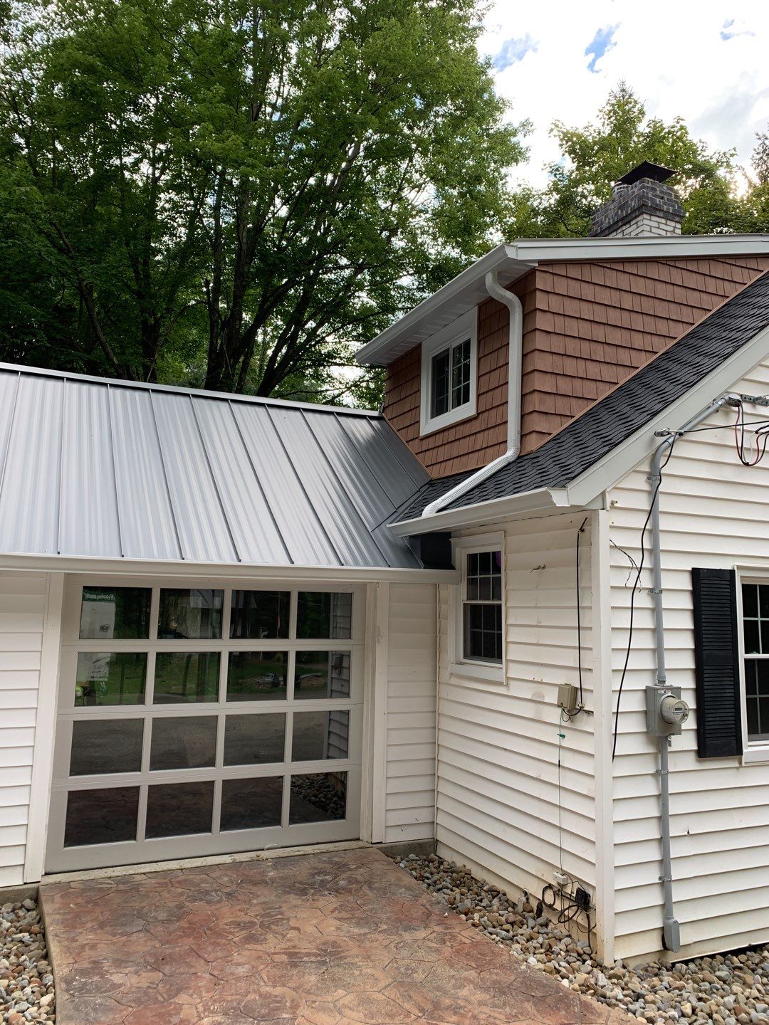 New CertainTeed Presidential Shake Roof with Standing Seam Accents  by Runyon & Sons Roofing