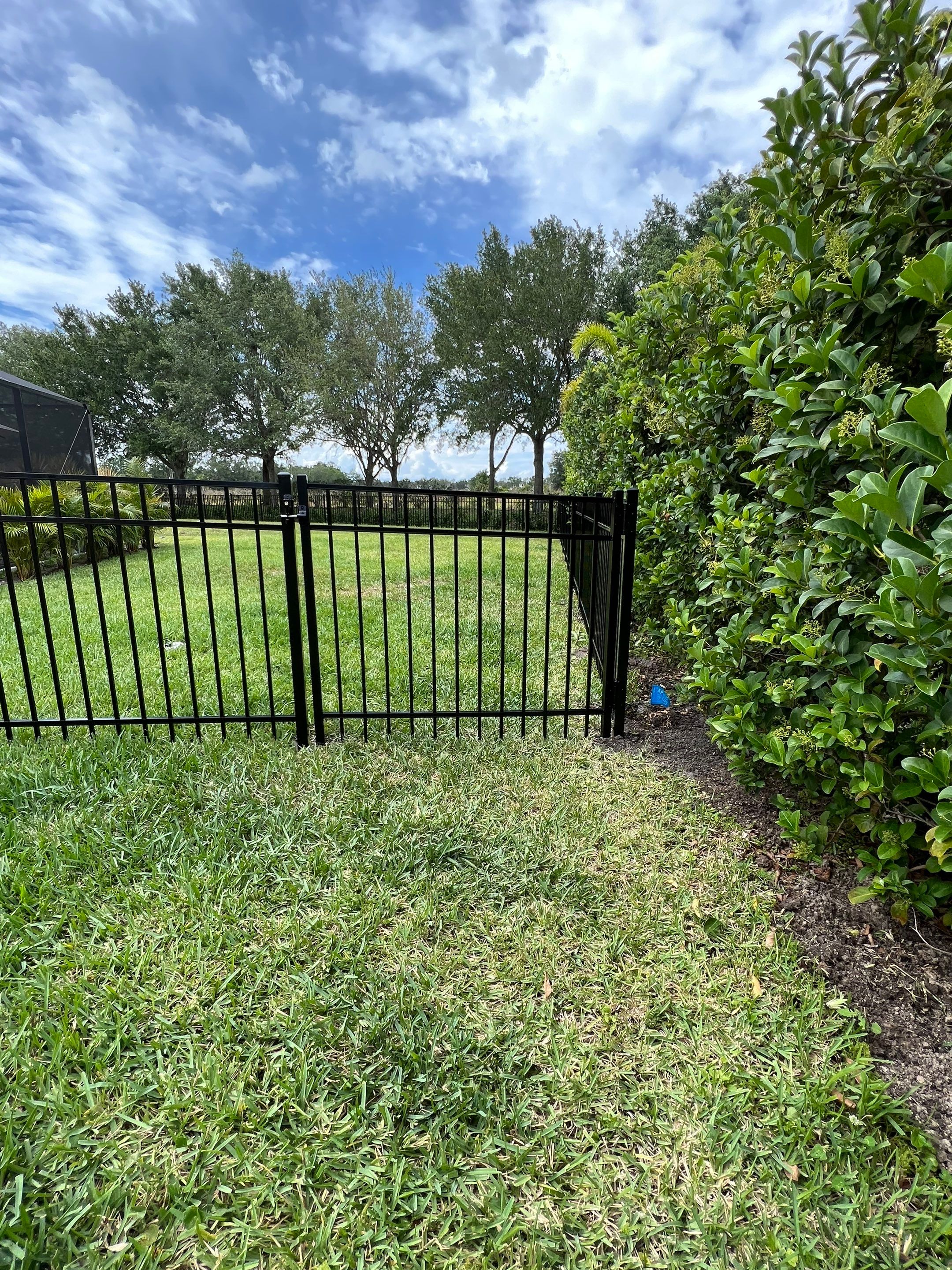 Aluminum Fence Installation using Black 3 Rail Aluminum Fence by Asap fence and gates, LLC