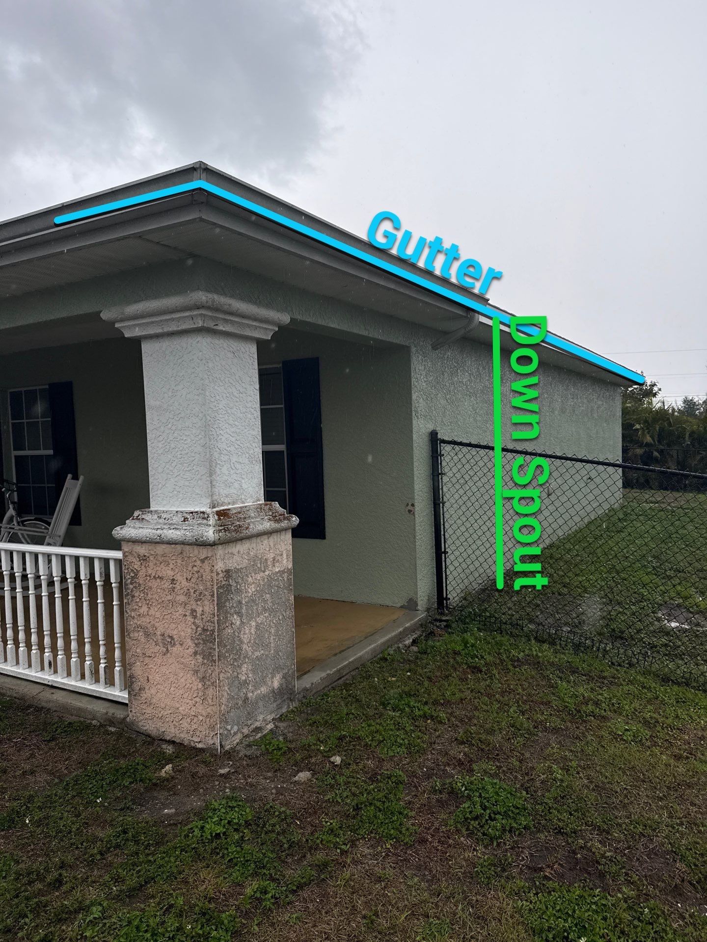Black Seamless Gutters using K-Style Seamless Gutters in Cape Coral FL by Gutter Professors