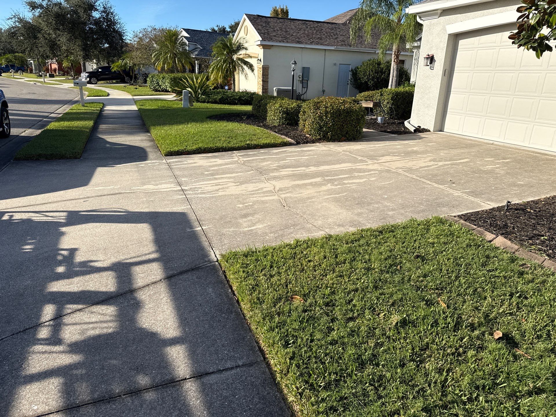 Concrete Driveway & Walkway Transformation | Northwood Park, Palmetto FL by Sunshine AquaWash