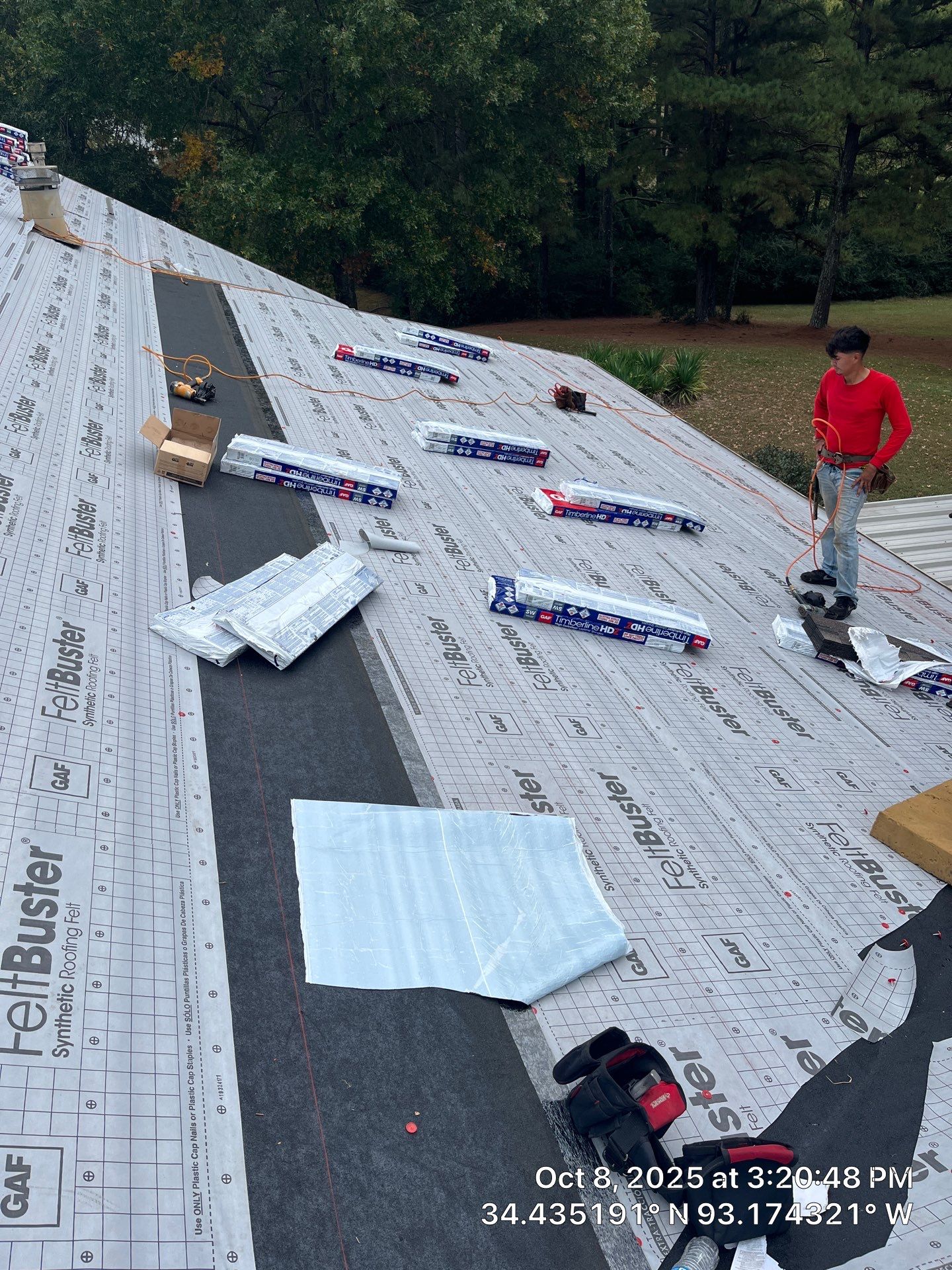 Full Residential Roof Replacement with GAF Timberline HDZ Shingles in Hot Springs by Temple Roofing and Exteriors